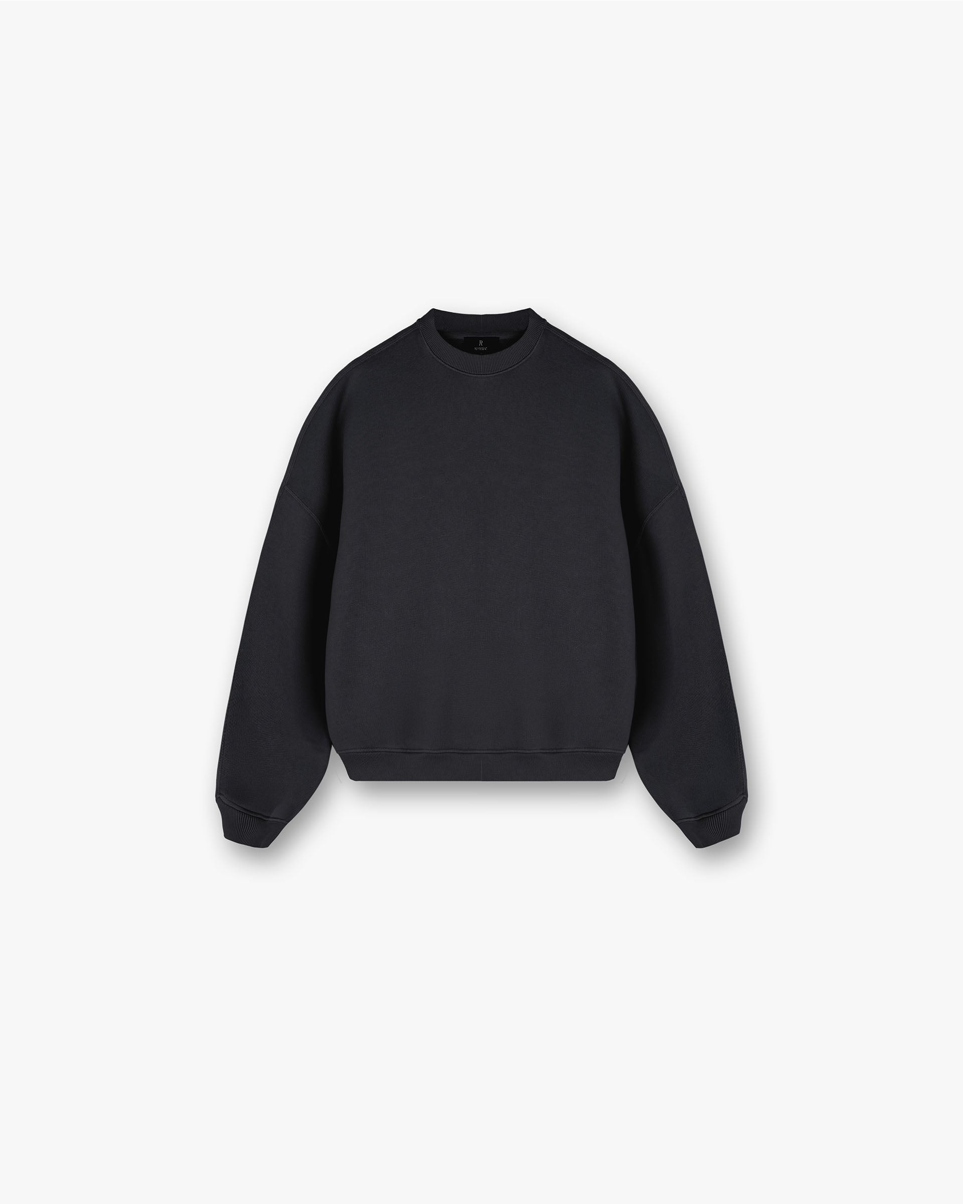 Initial V Notch Sweater - Washed Black