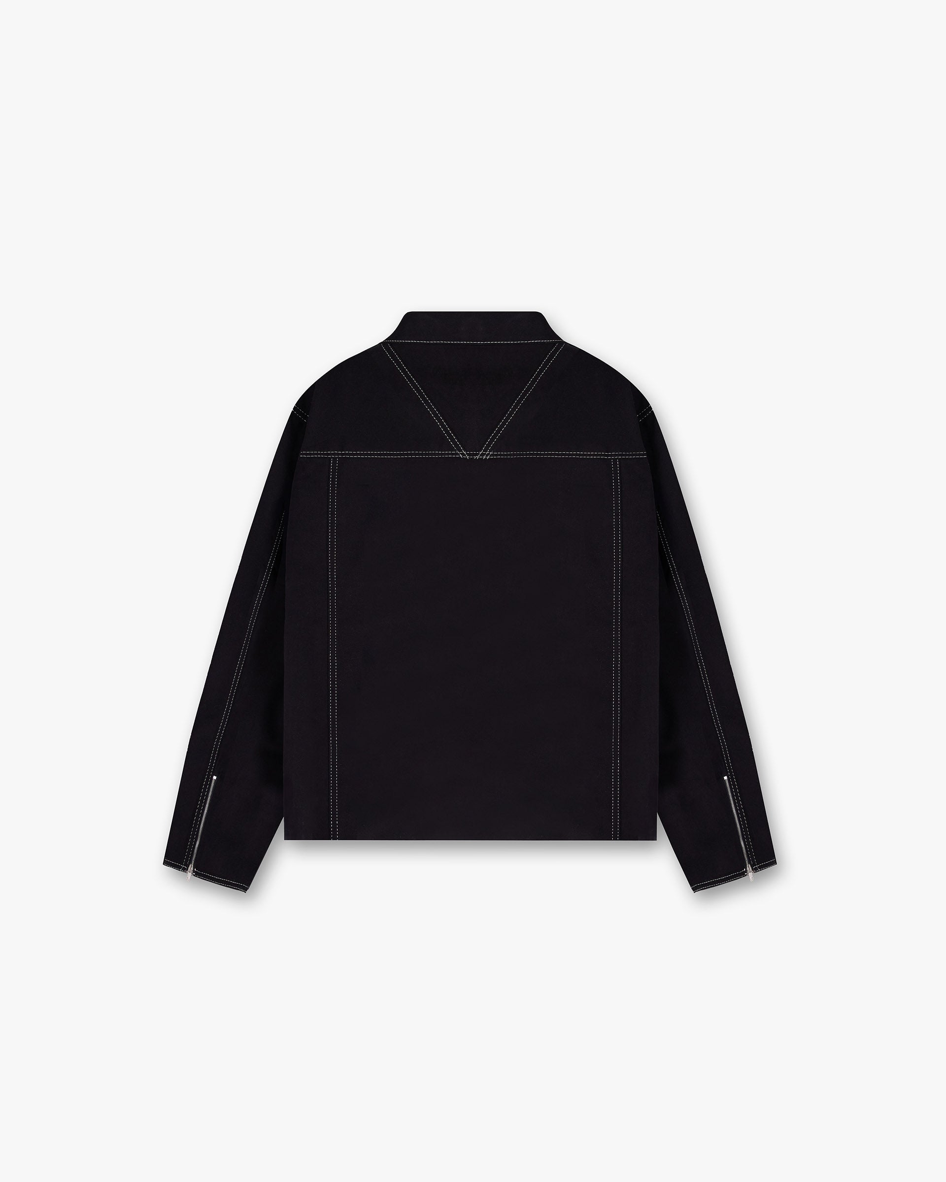 Contrast Stitch Smart Jacket - Jet Black