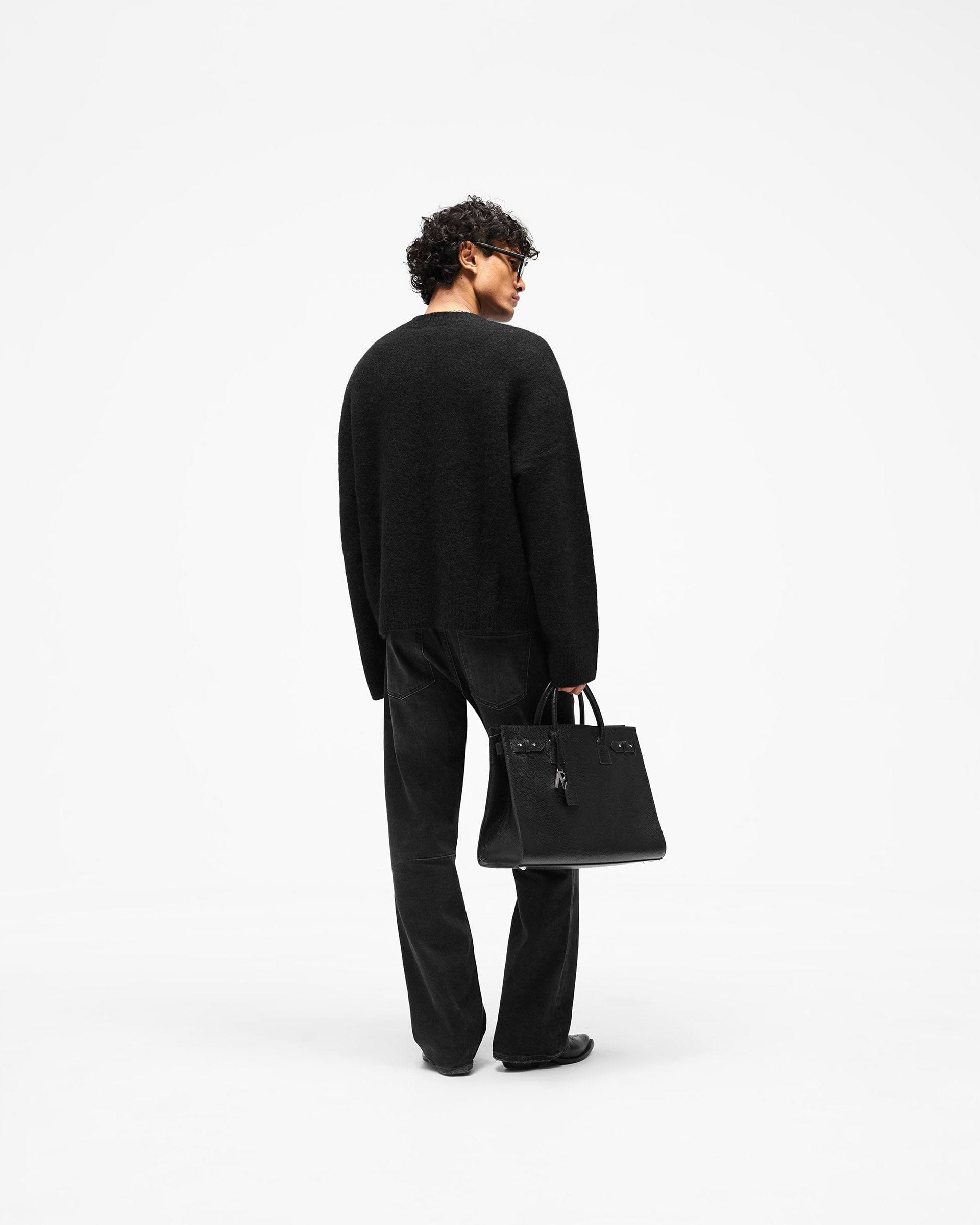 Logo Knit Sweater Jet Black | Mens Sweaters | REPRESENT