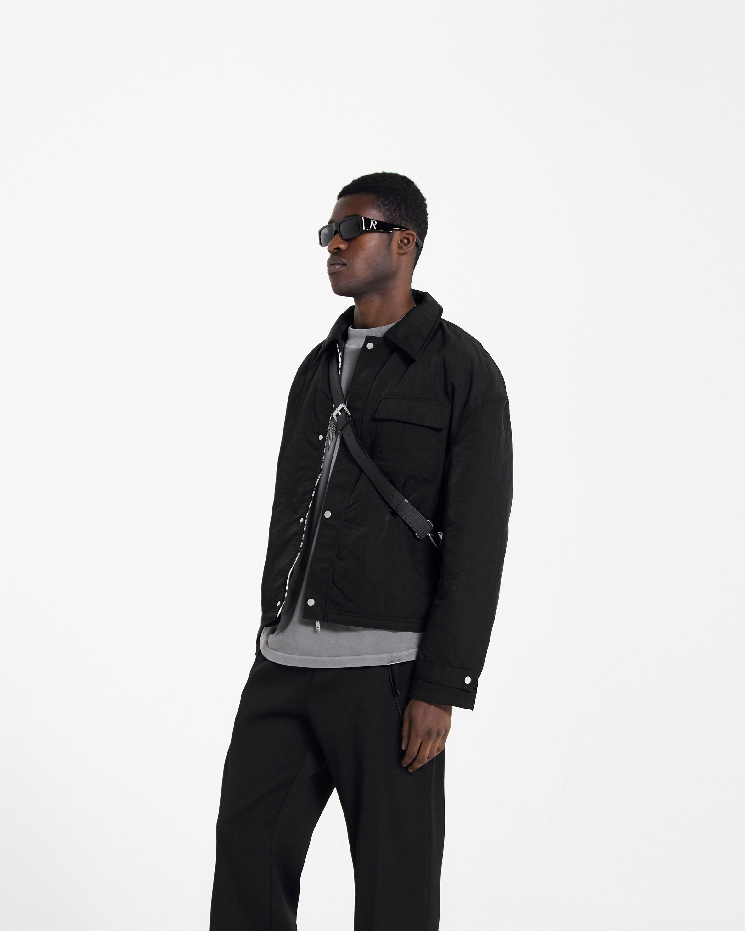 Heavy Nylon Jacket | Black | REPRESENT CLO