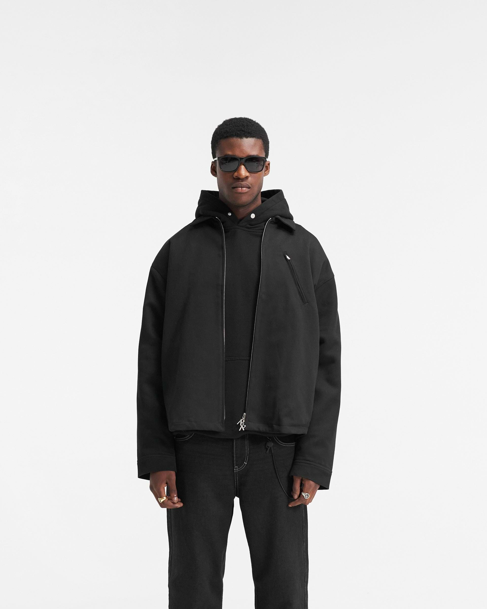 Heavy Zip Overshirt - Black