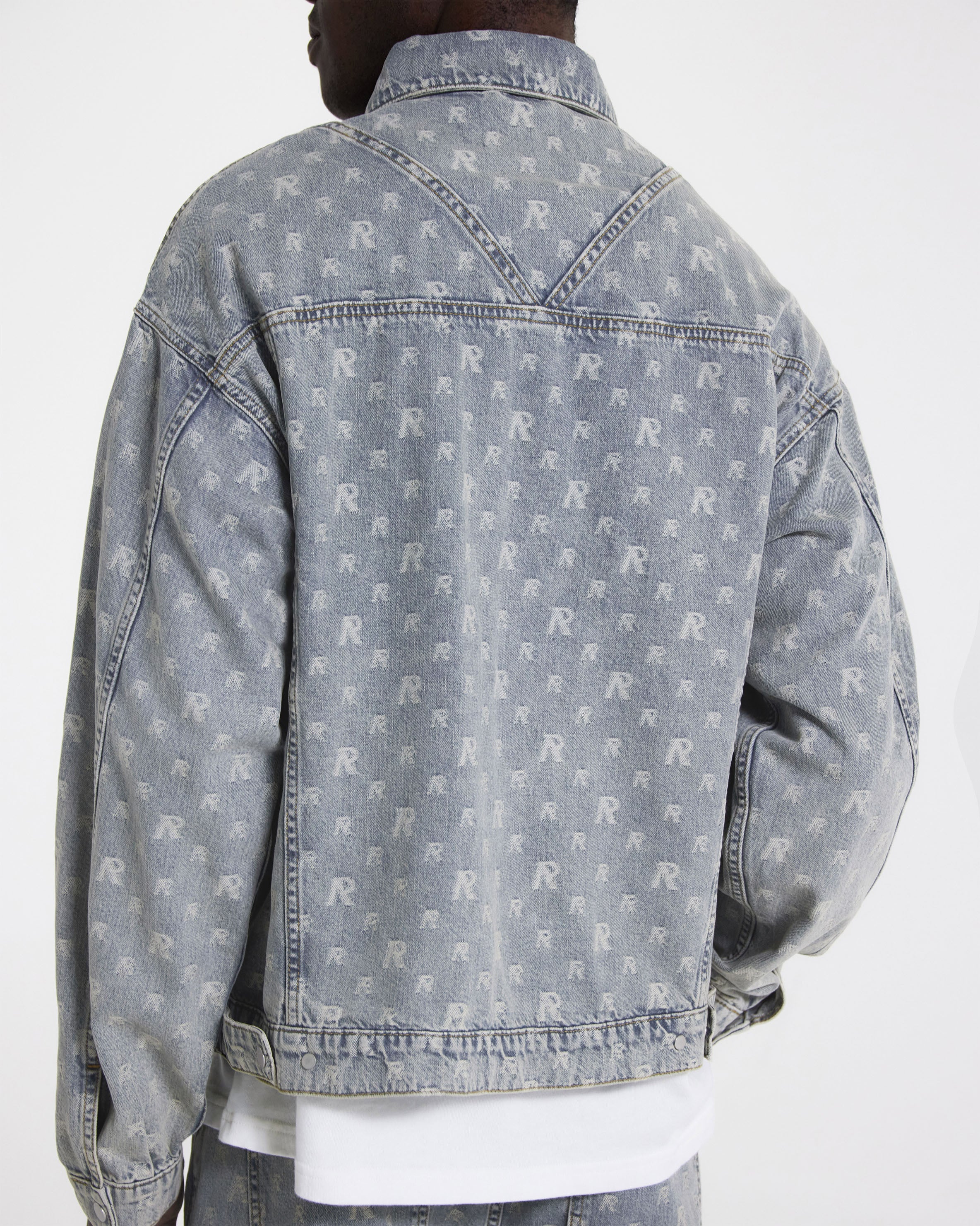 R4 Monogram Denim Jacket - Stone Wash