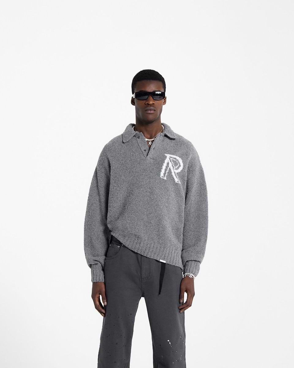Initial Boucle Sweater | Grey | REPRESENT CLO