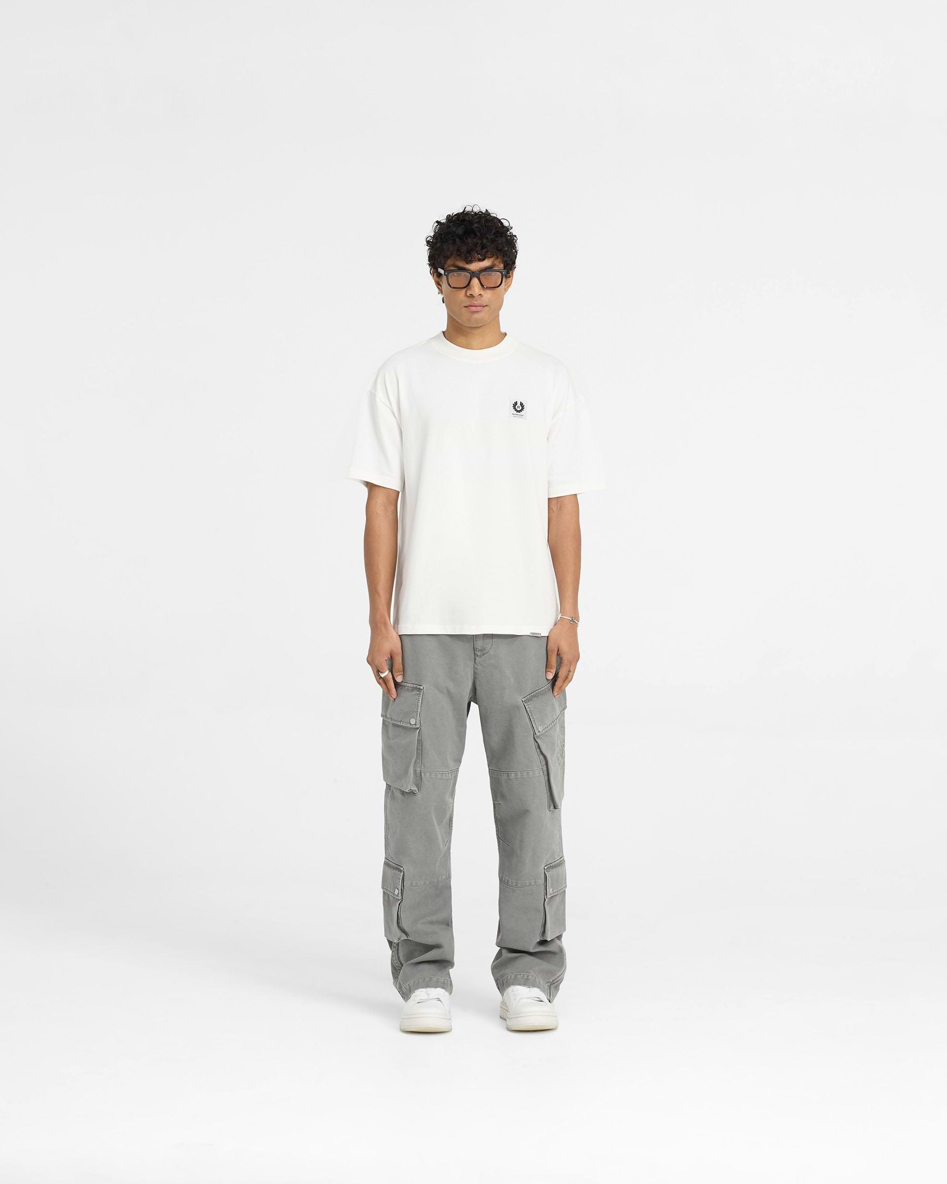 Represent X Belstaff Patch T-Shirt | Flat White | REPRESENT