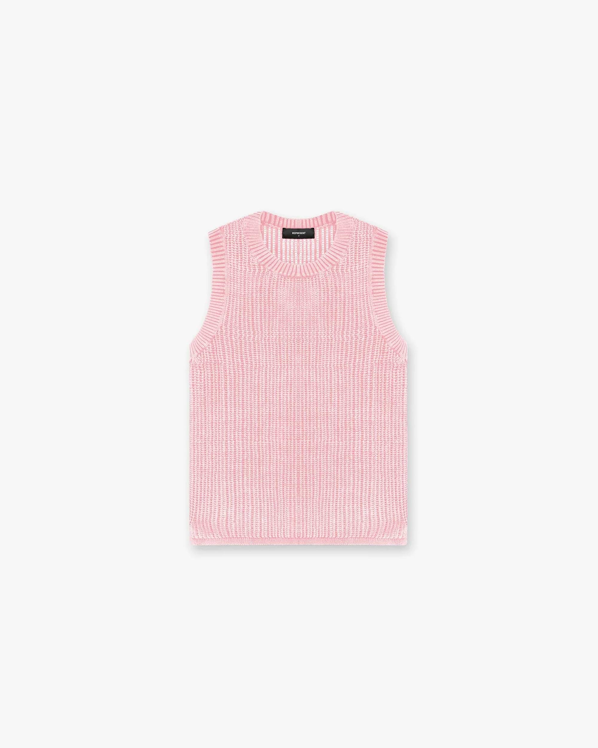 Knitted Tank | Pink Knitwear SC23 | Represent Clo