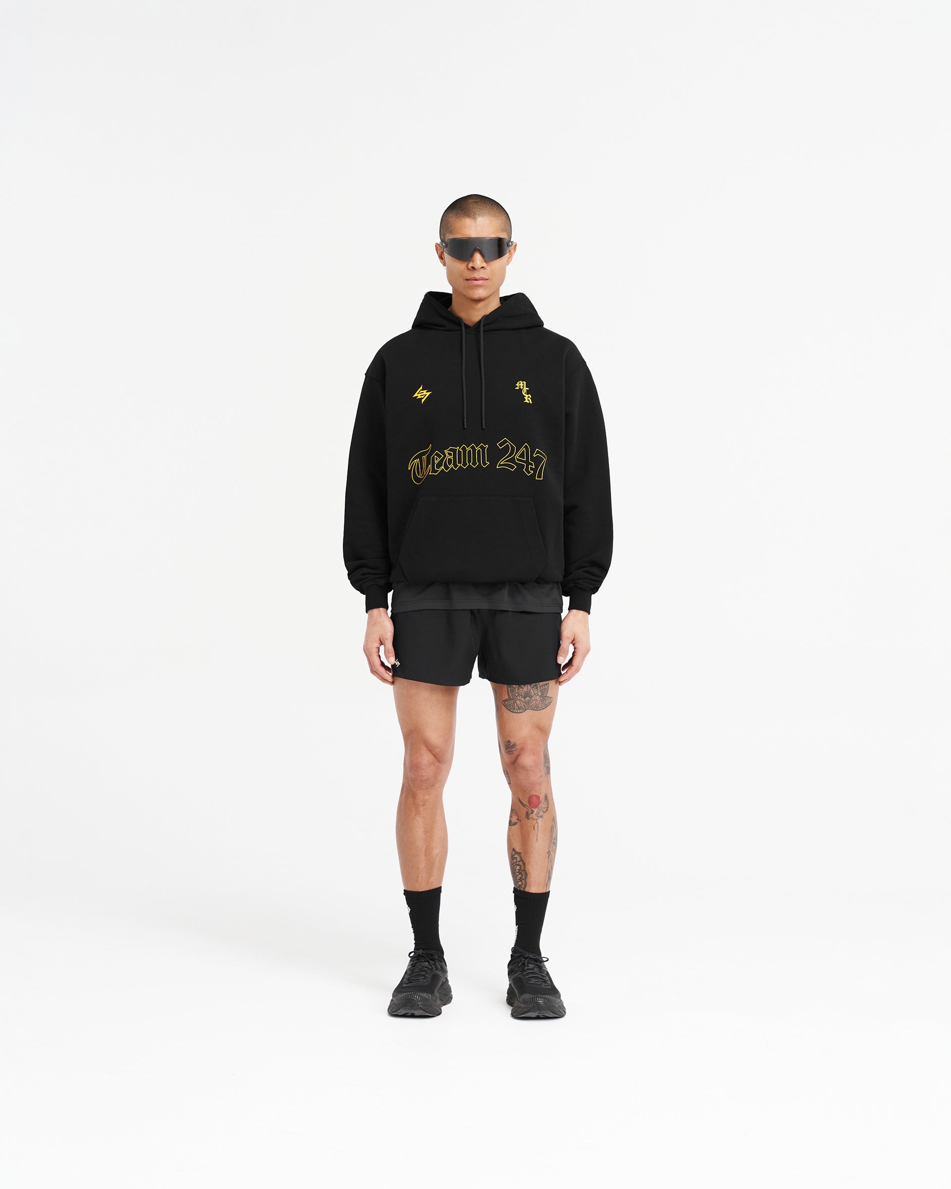 247 Manchester Marathon Oversized Hoodie - Black