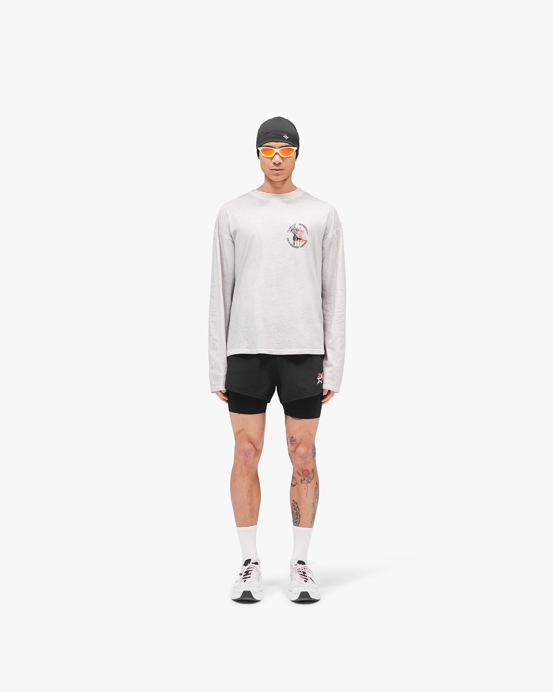 247 Torch Boxy Long Sleeve T-Shirt - Bleach Wash