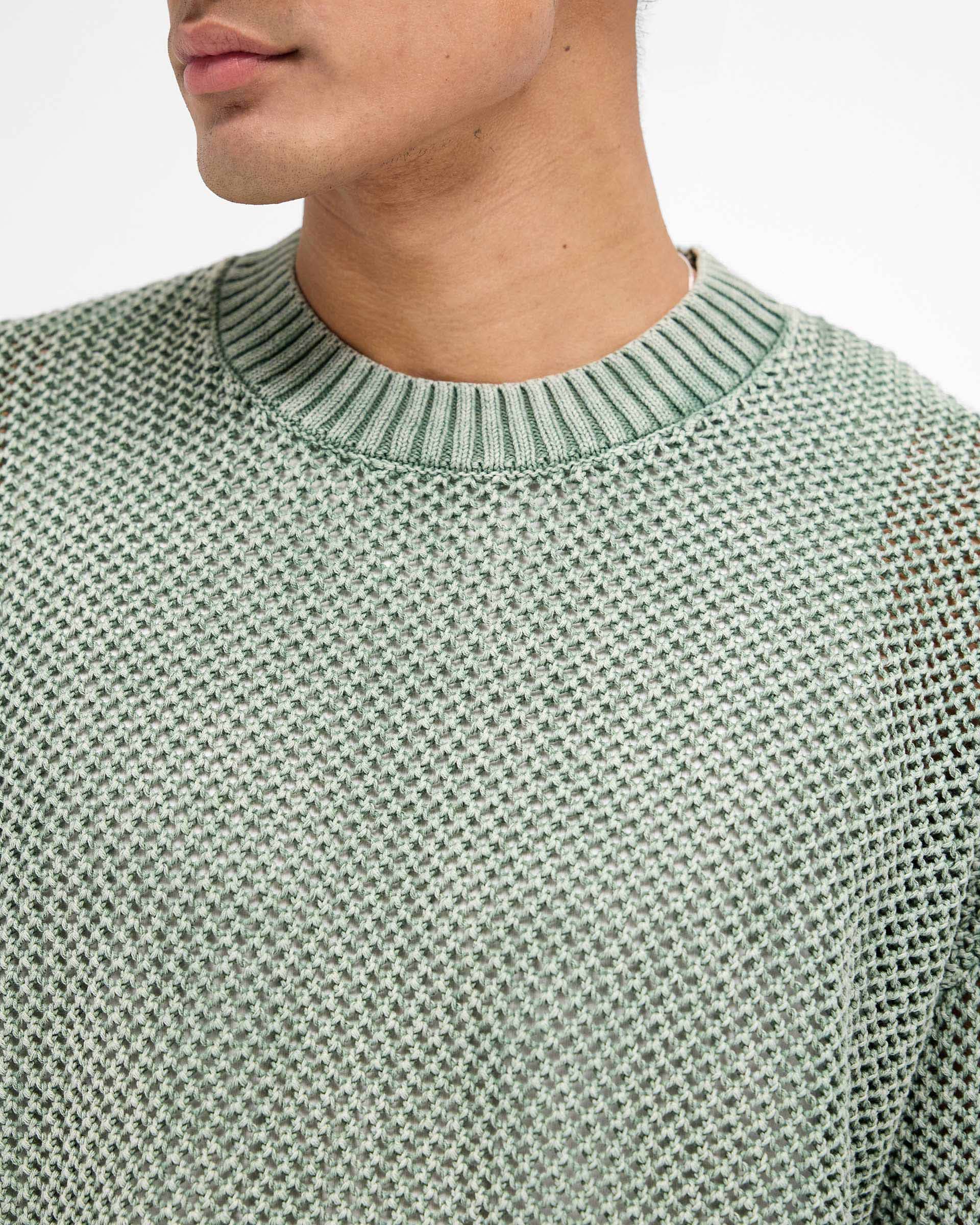 Open Gauge Knit Sweater | Forest Green | REPRESENT