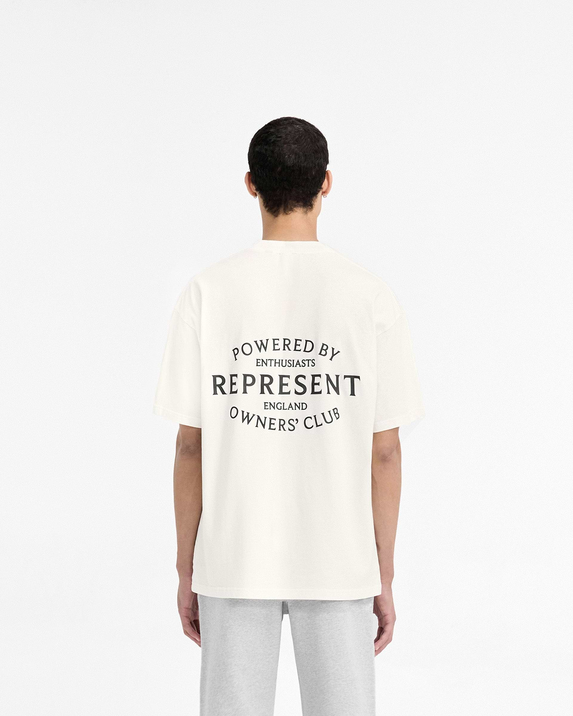 Represent Owners Club Stamp T-Shirt - Flat White