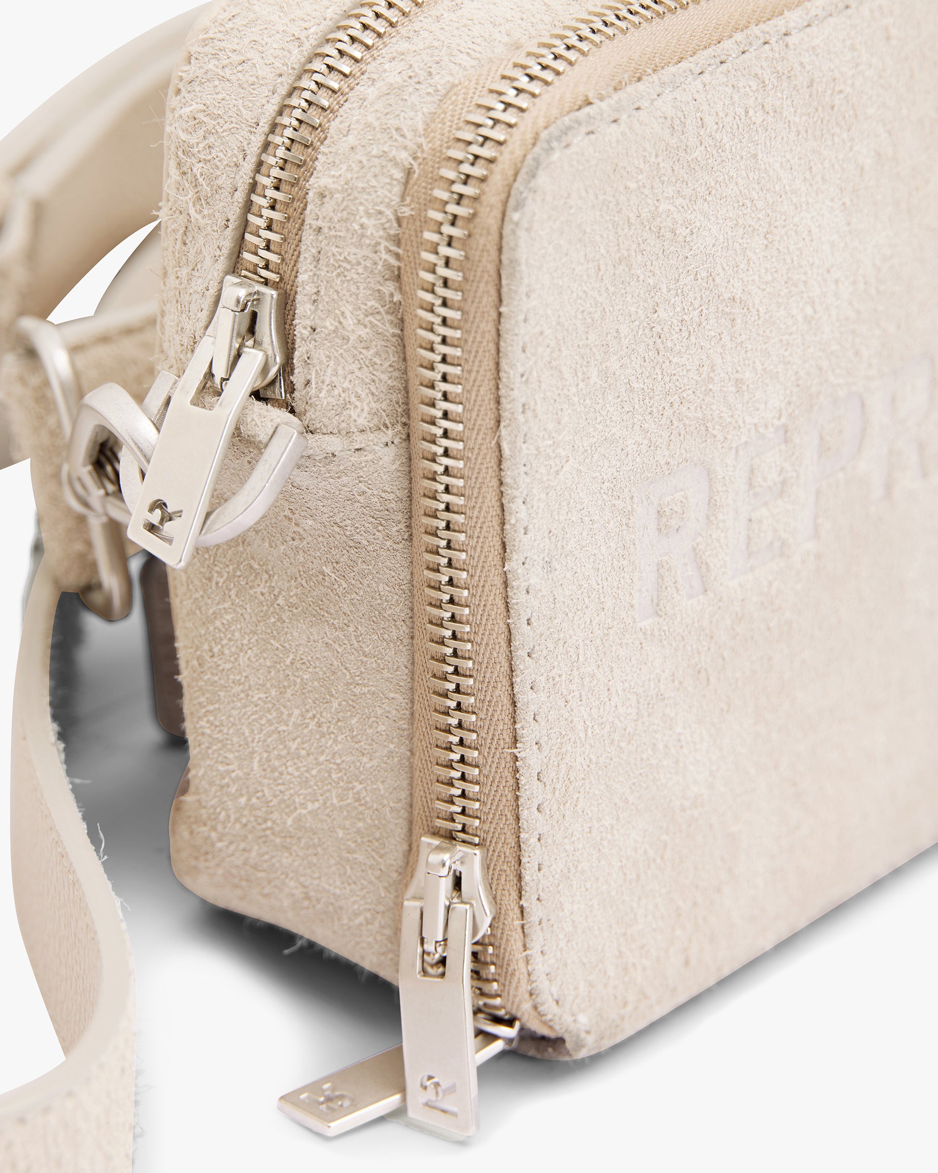 Represent Hairy Suede Camera Bag - Cashmere