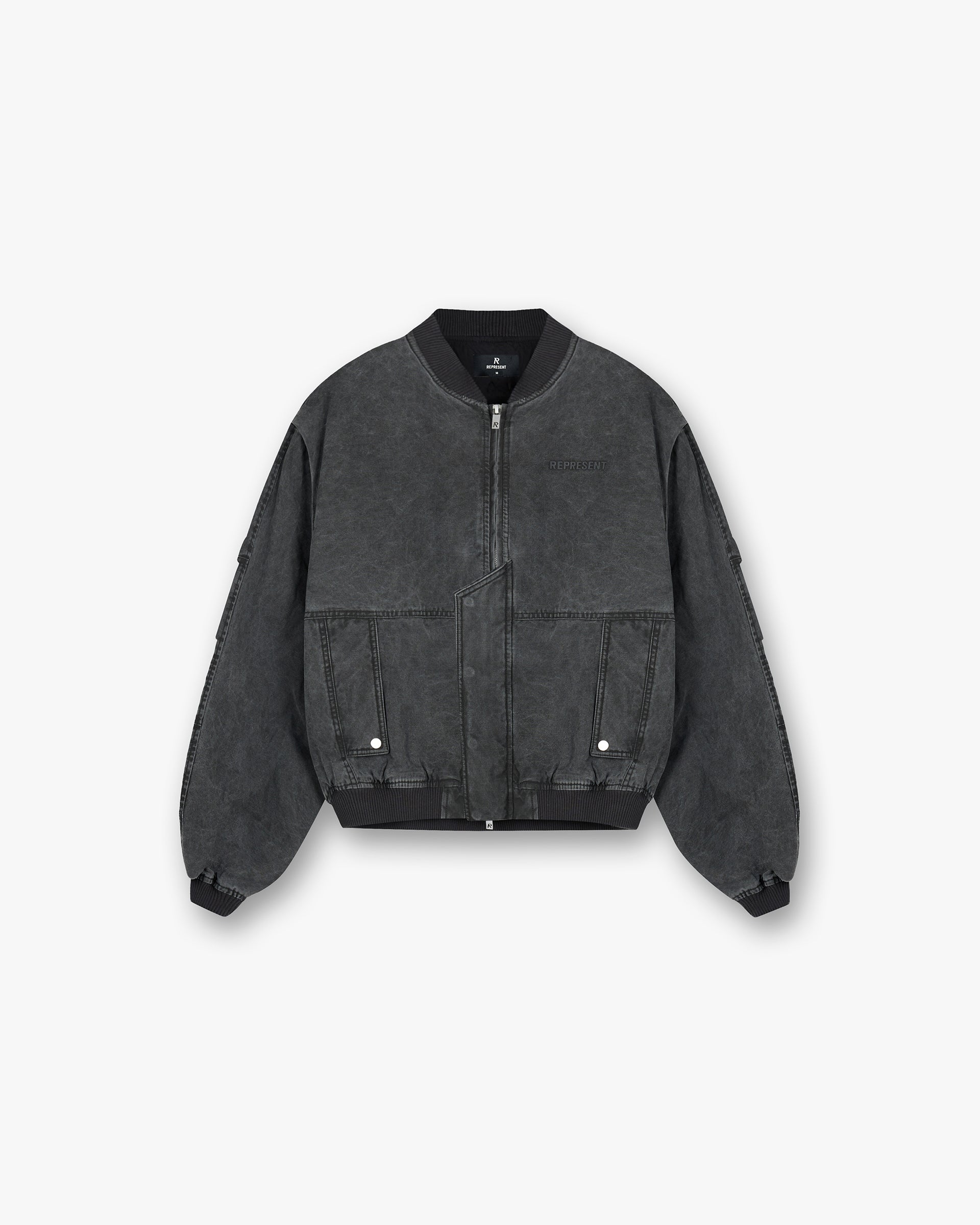 Inset Sleeve Bomber - Stained Black