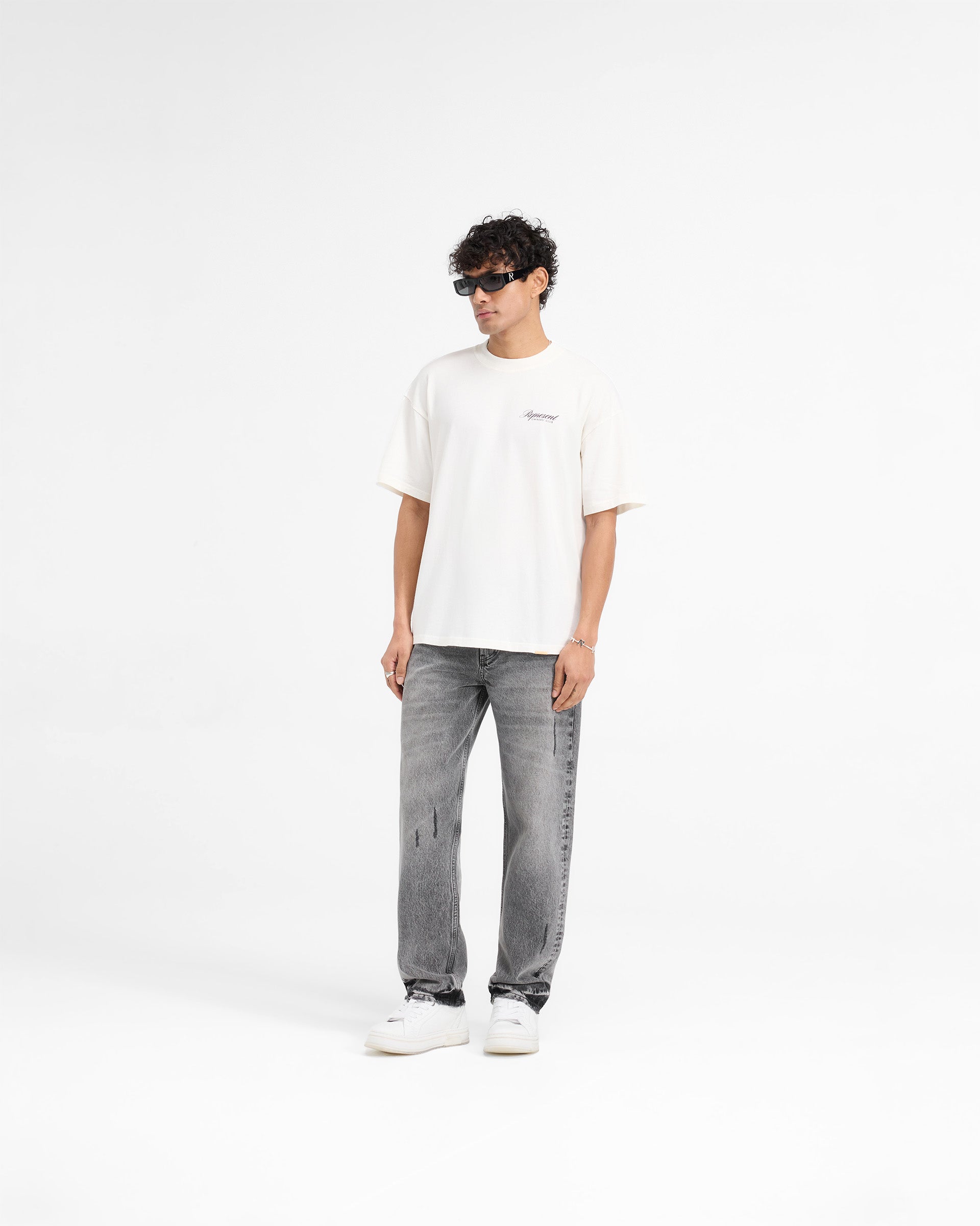 Represent X Harrods Bear Owners Club T-Shirt - Flat White