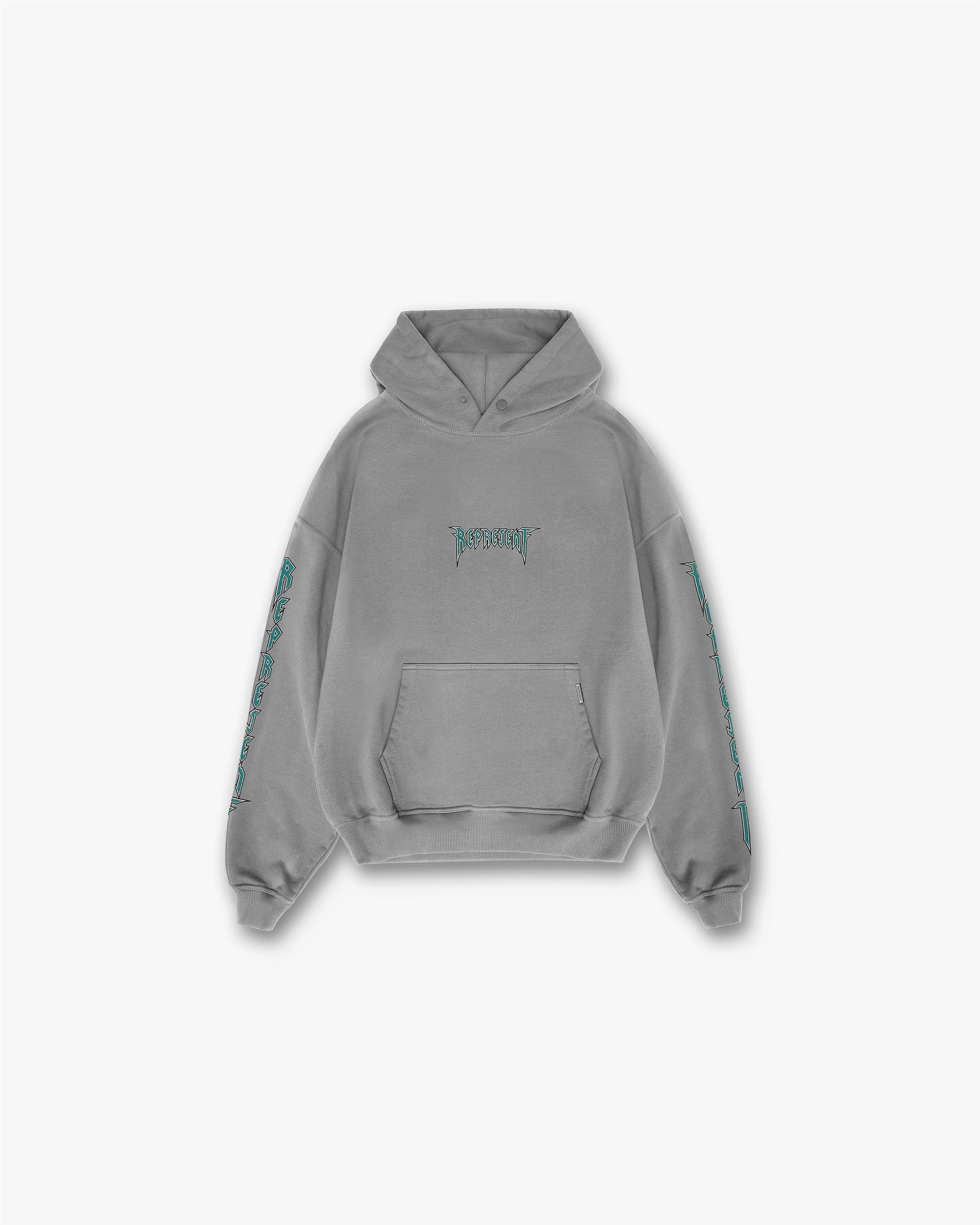 Rock Logo Hoodie | Ultimate Grey Hoodies FW23 | Represent Clo