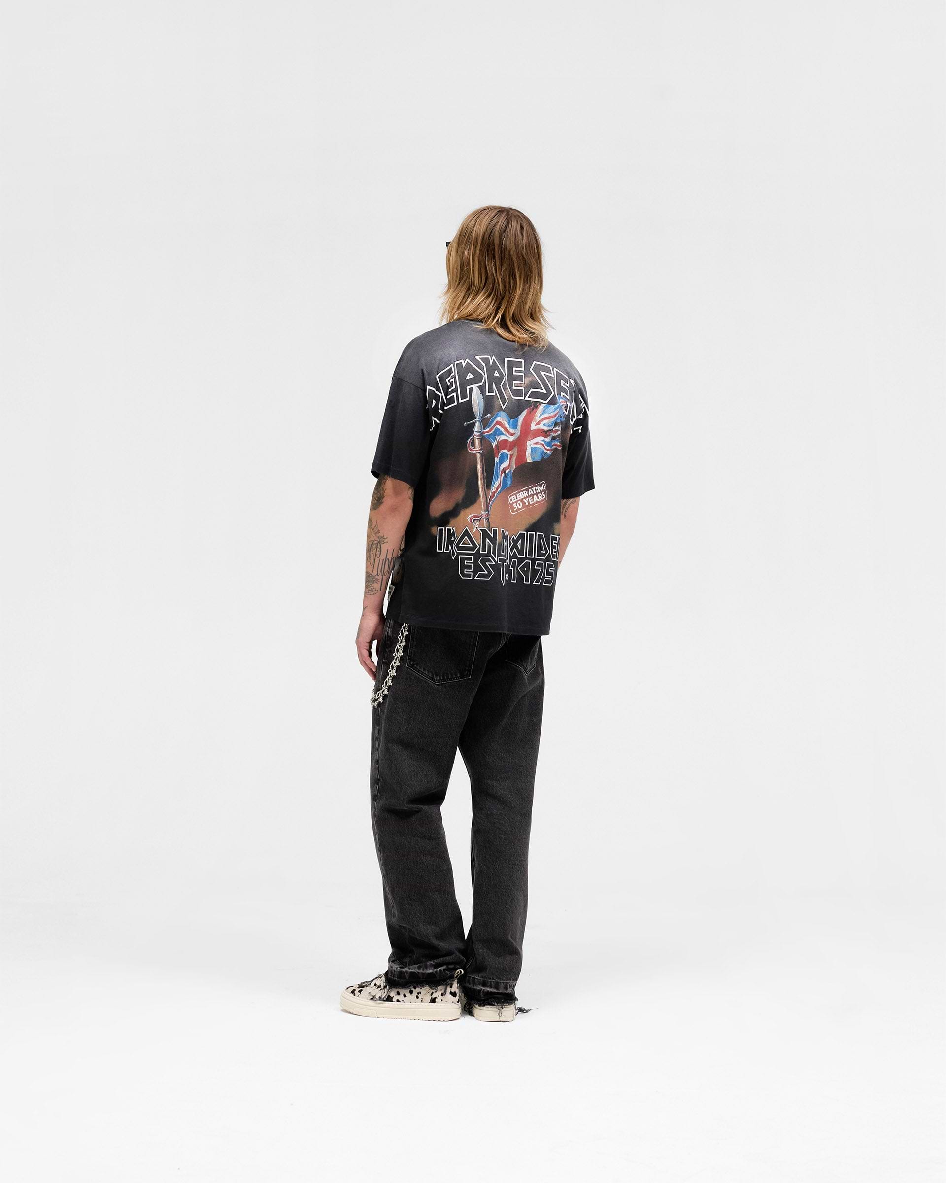 Represent X Iron Maiden Steed T-Shirt | Black | REPRESENT