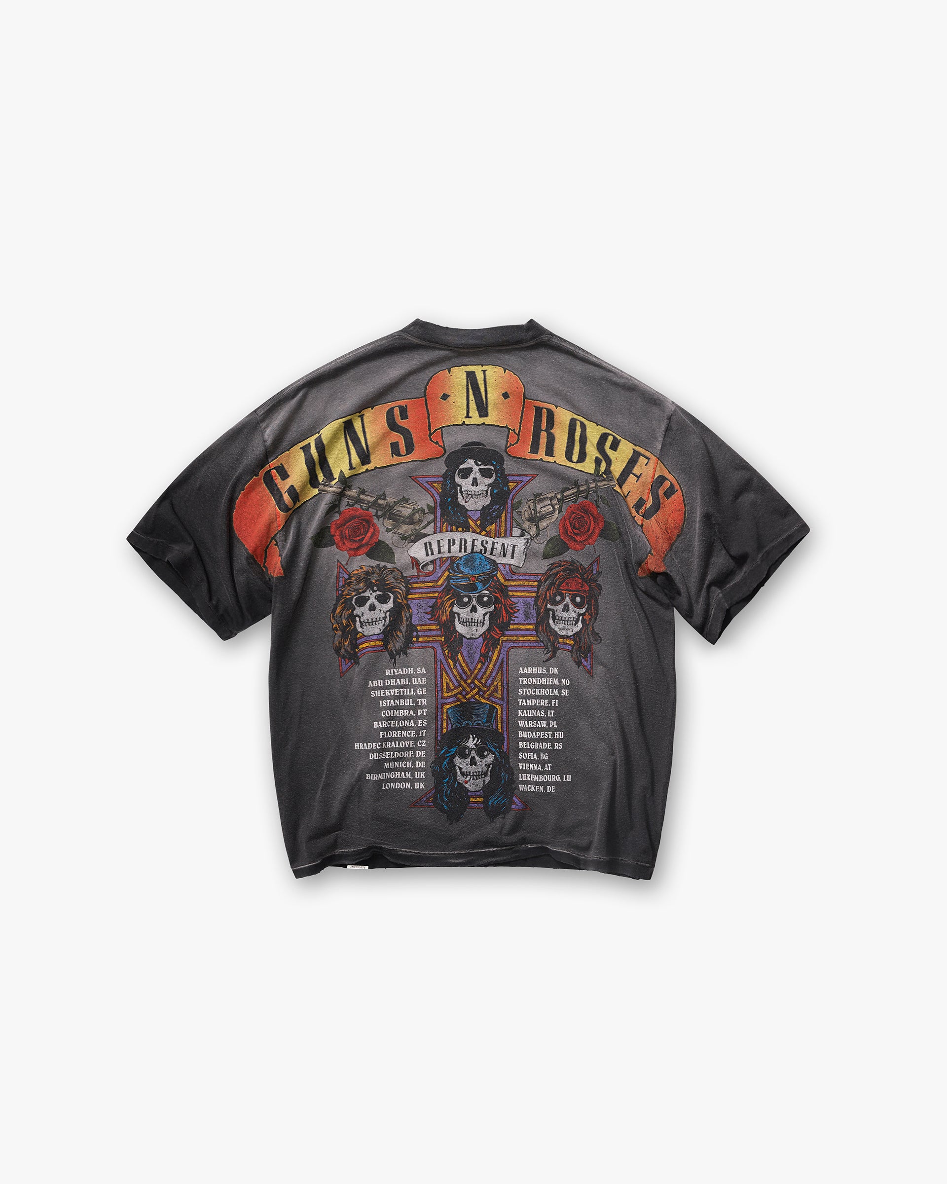 Represent x Guns N' Roses T-shirt | Stained Black | REPRESENT