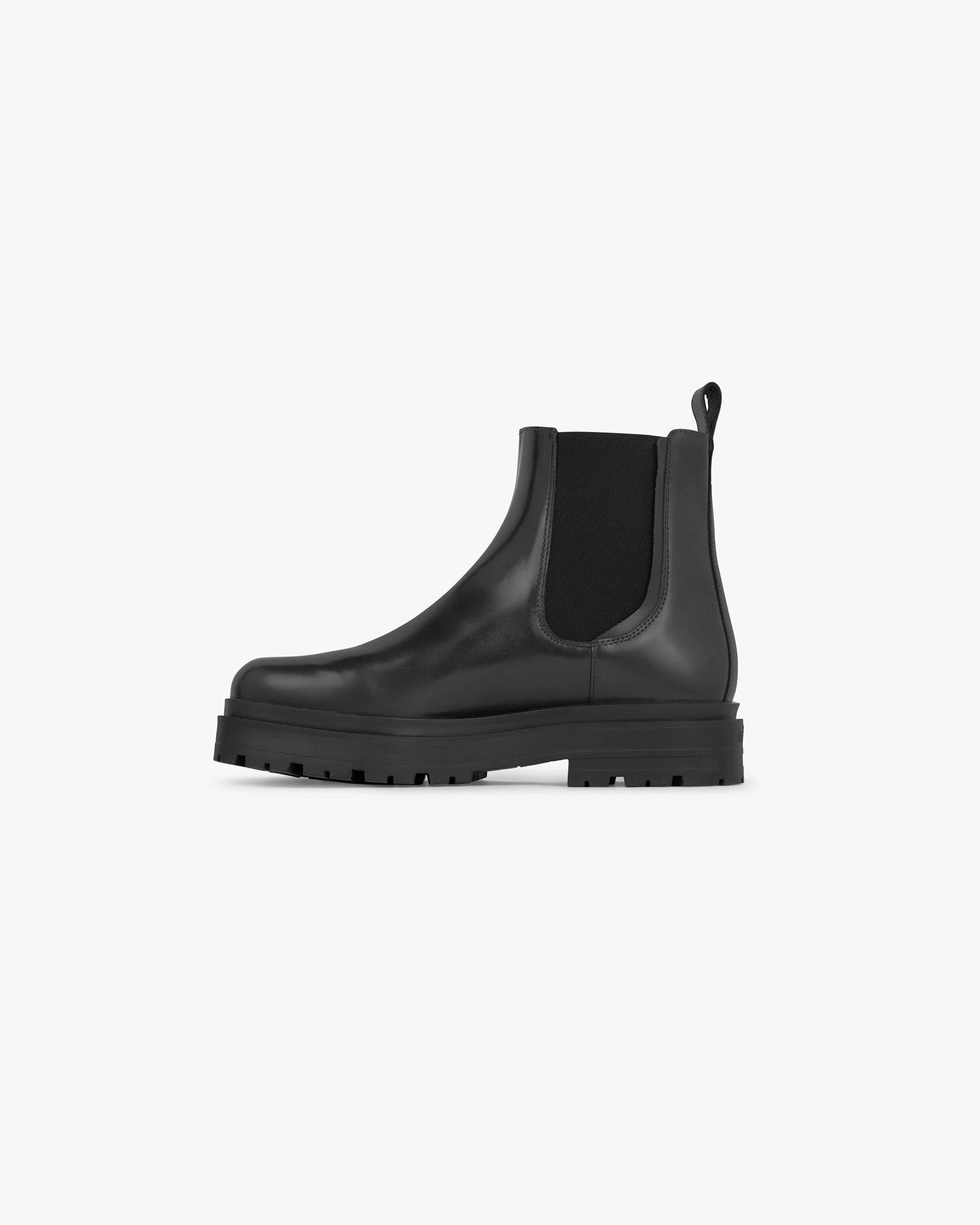 Work Boot Pull Up Leather - Off Black