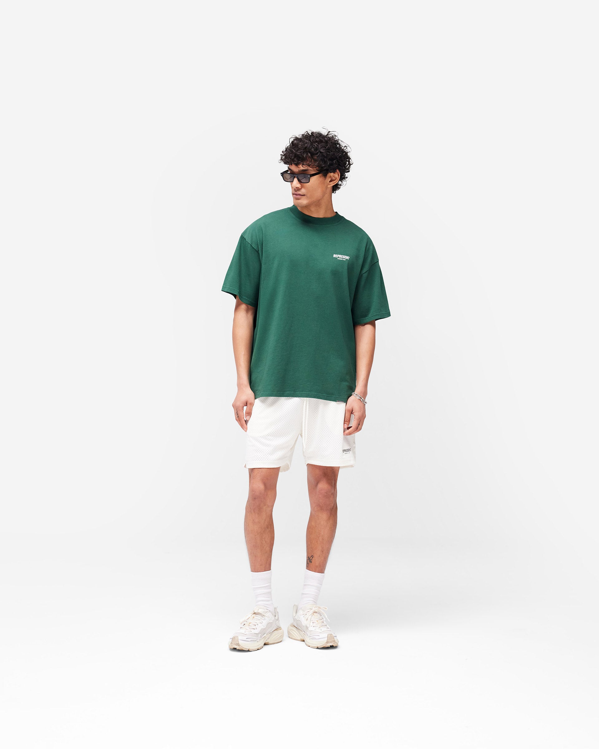Represent Owners Club Mesh Shorts - Flat White
