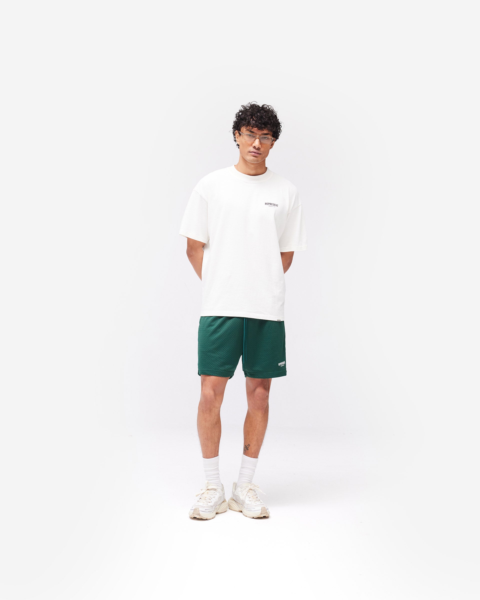 Represent Owners Club Mesh Shorts - Racing Green