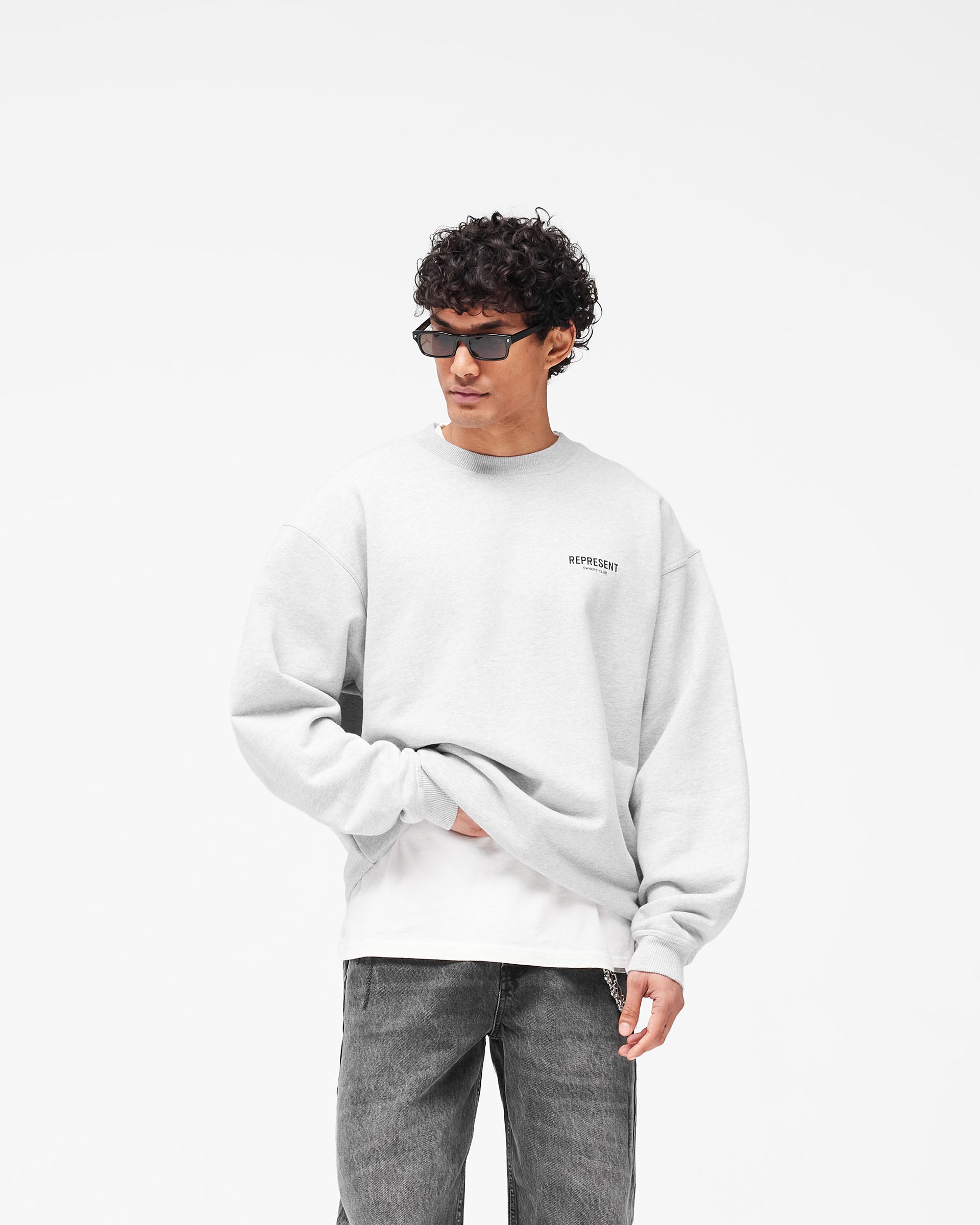 Represent Owners Club Sweater - Ash Grey