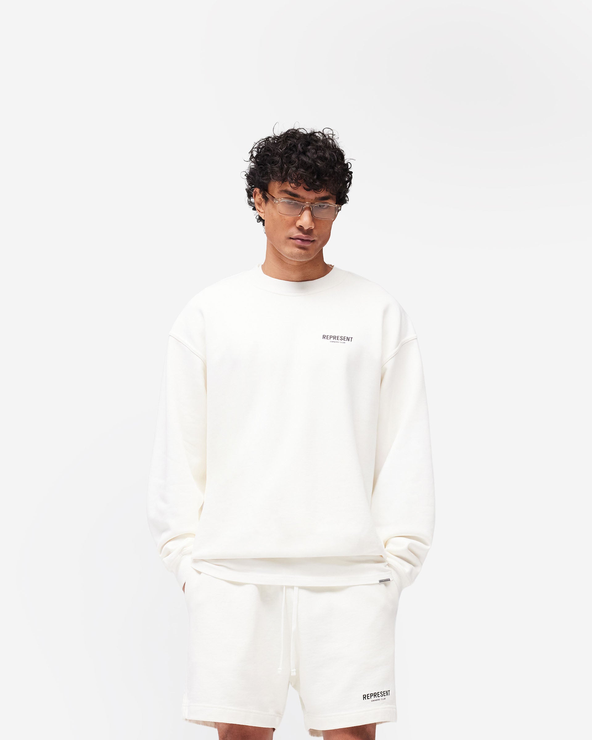 Represent Owners Club Sweater - Flat White