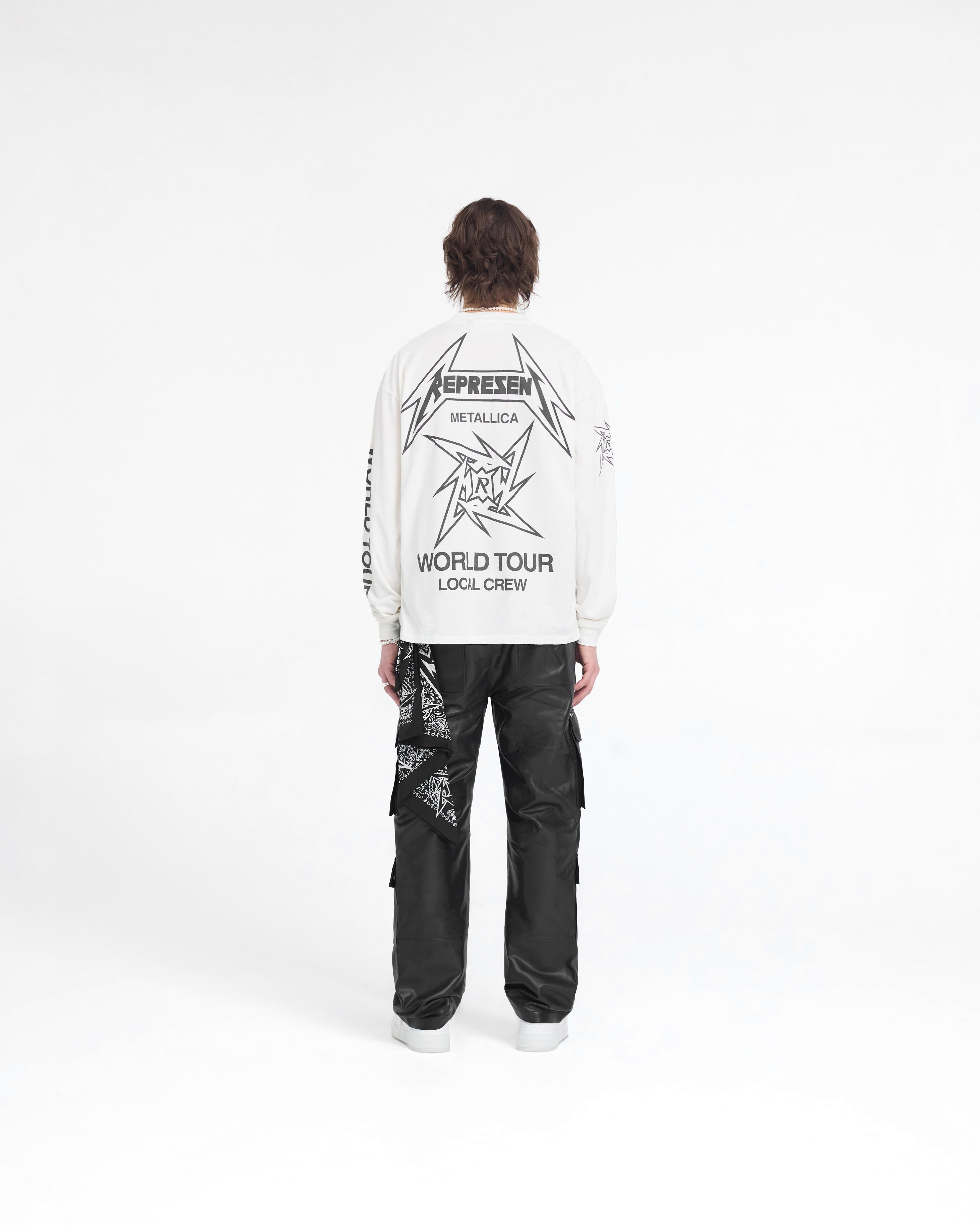 Metallica Local Crew Long Sleeve T-Shirt | Flat White | REPRESENT
