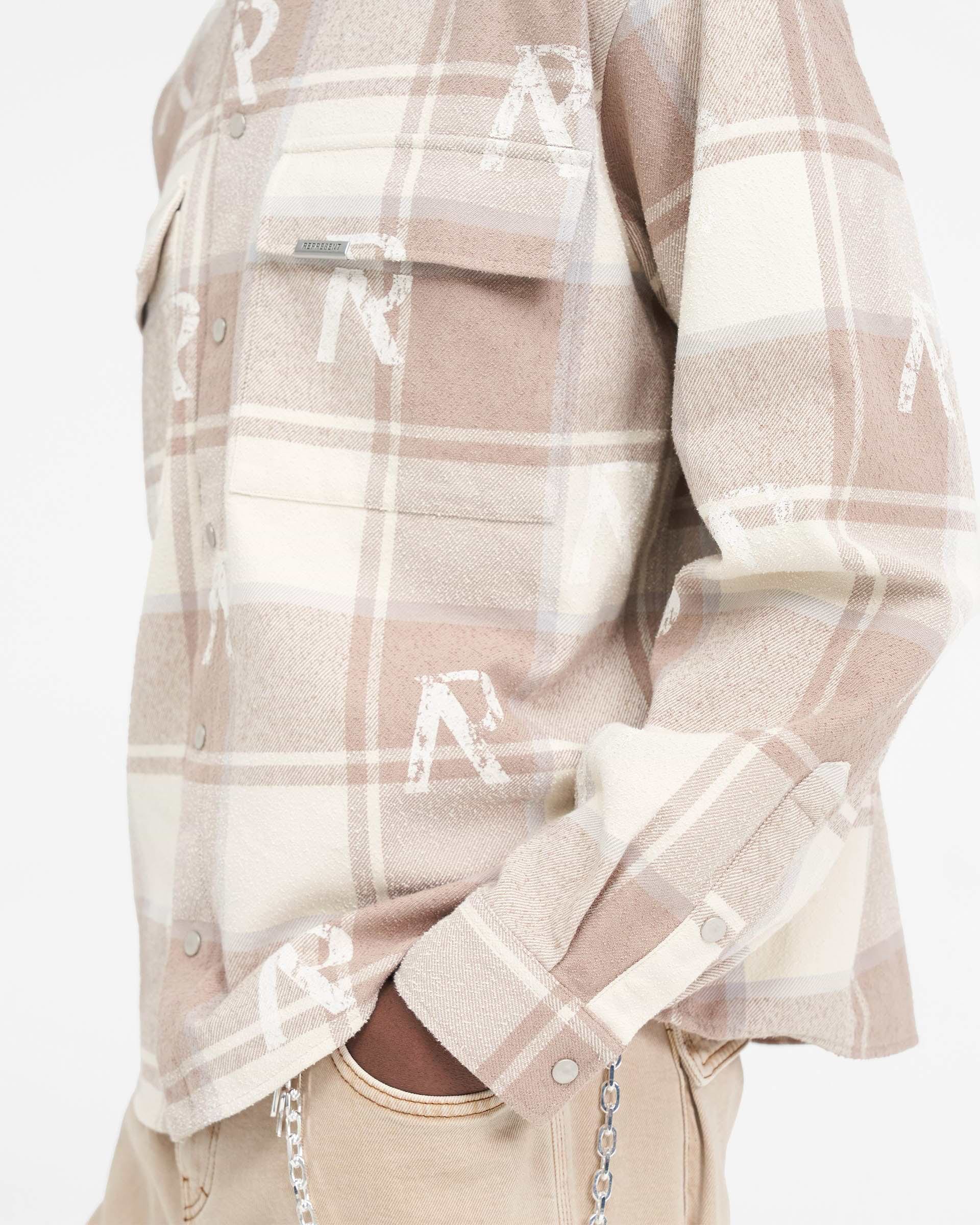 All Over Initial Flannel Shirt | Cashmere | REPRESENT
