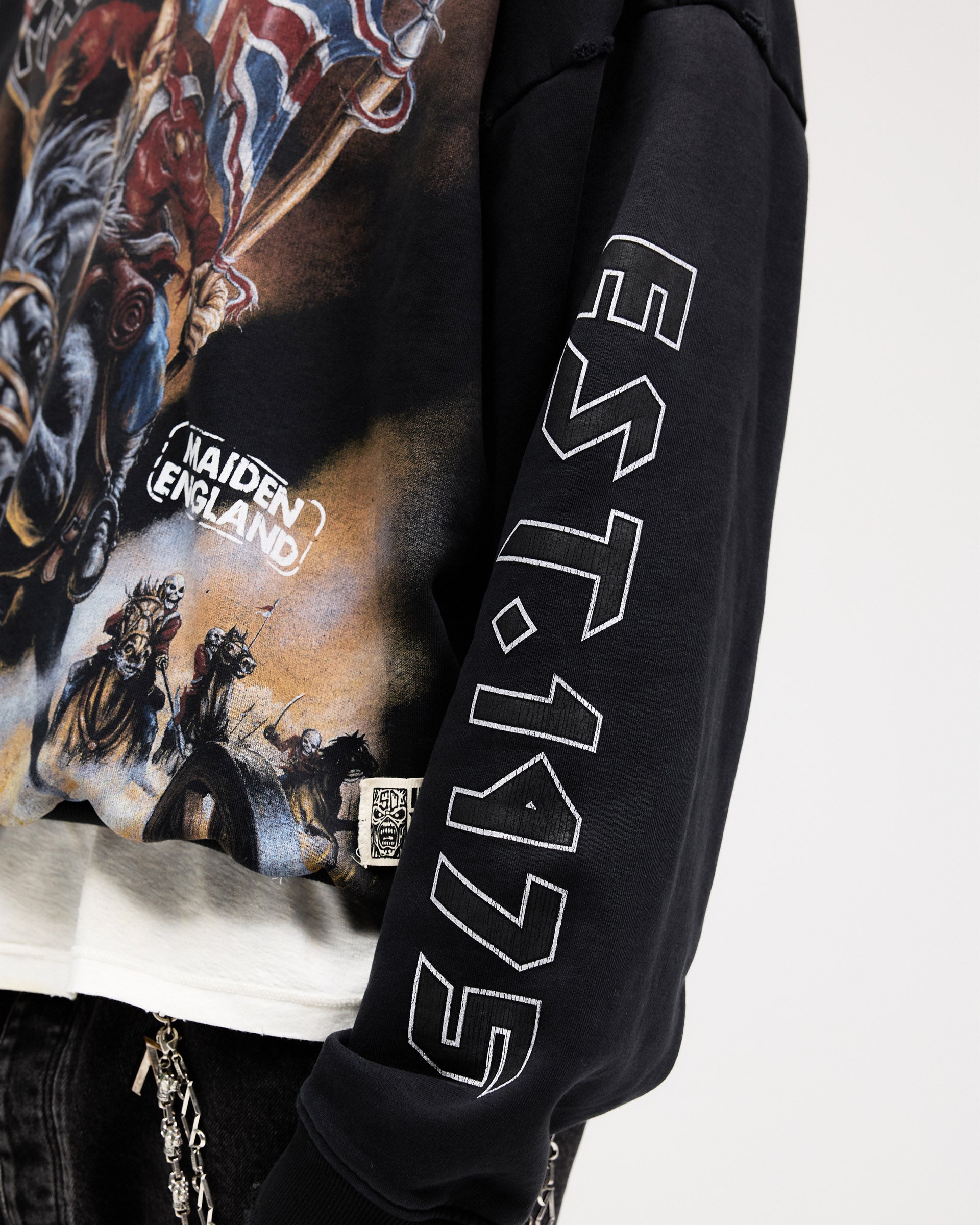 スウェット・トレーナー REPRESENT Iron Maiden X Steed cotton sweatshirt Represent X Iron Maiden Steed Hoodie | Black | REPRESENT