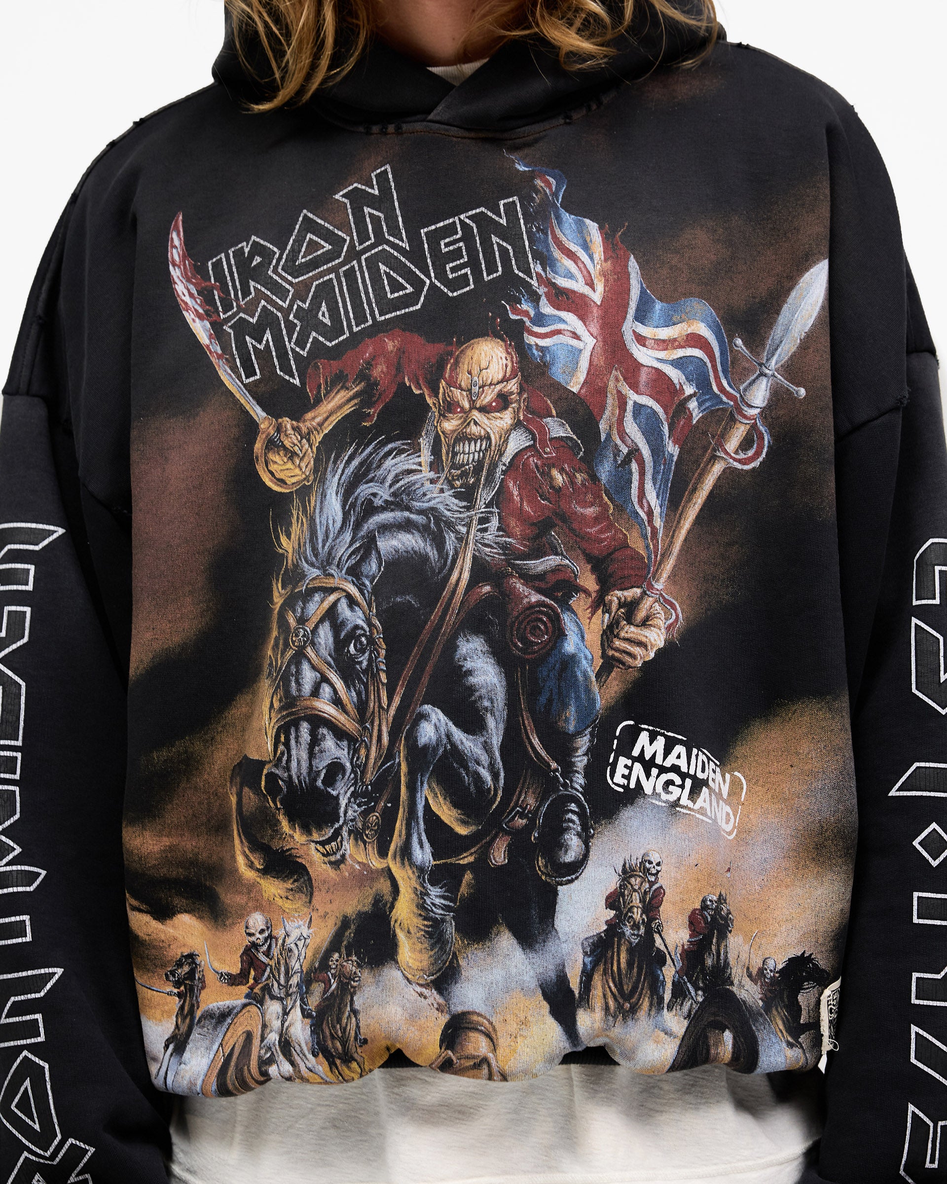 スウェット・トレーナー REPRESENT Iron Maiden X Steed cotton sweatshirt Represent X Iron Maiden Steed Hoodie | Black | REPRESENT