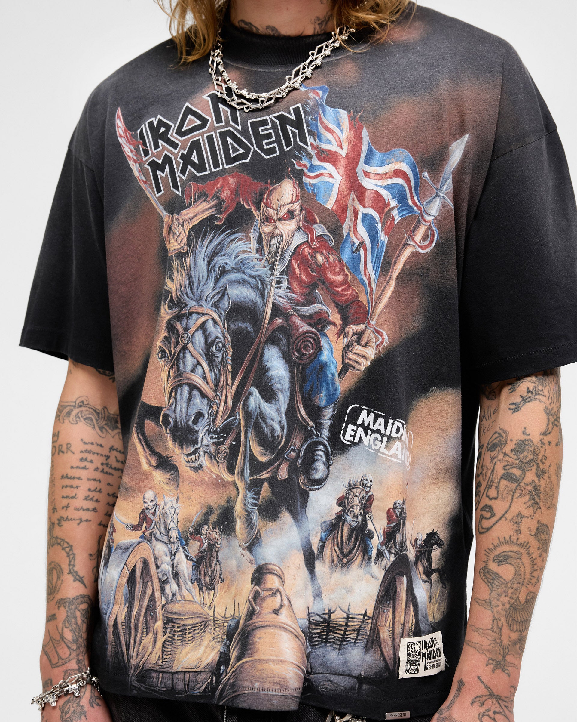 Represent X Iron Maiden Steed T-Shirt | Black | REPRESENT