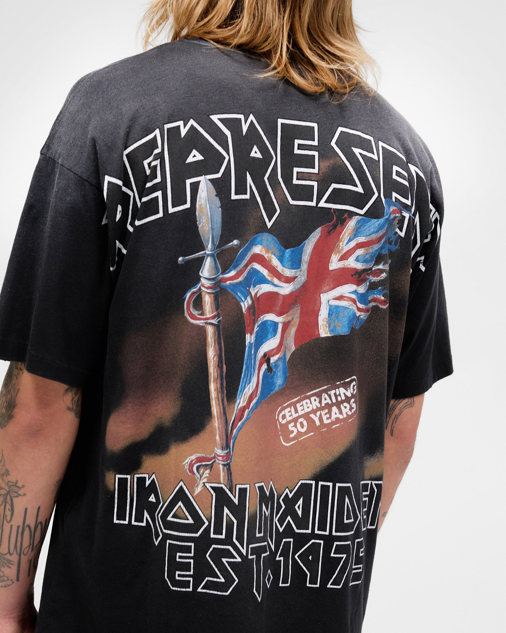 Represent X Iron Maiden Steed T-Shirt | Black | REPRESENT