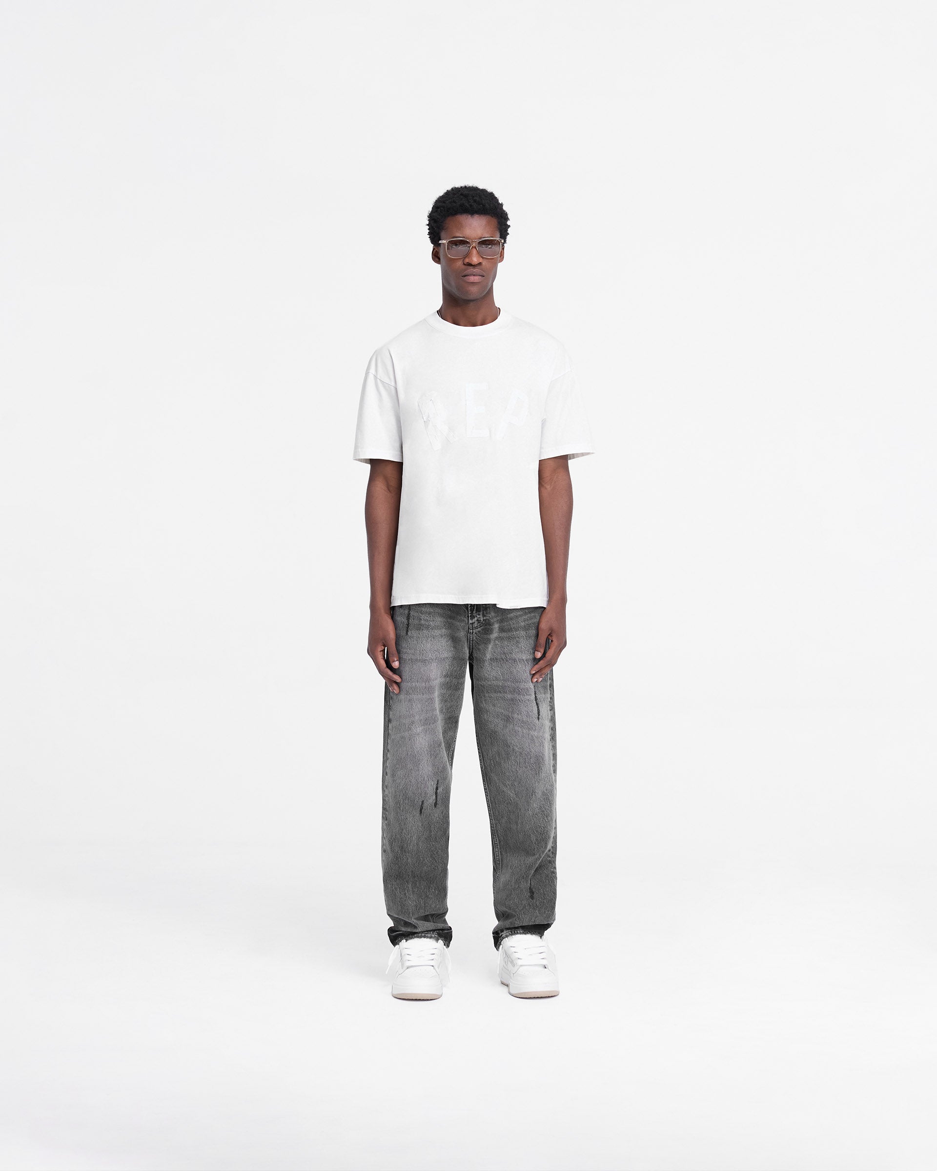 Rep Applique T-Shirt - Flat White