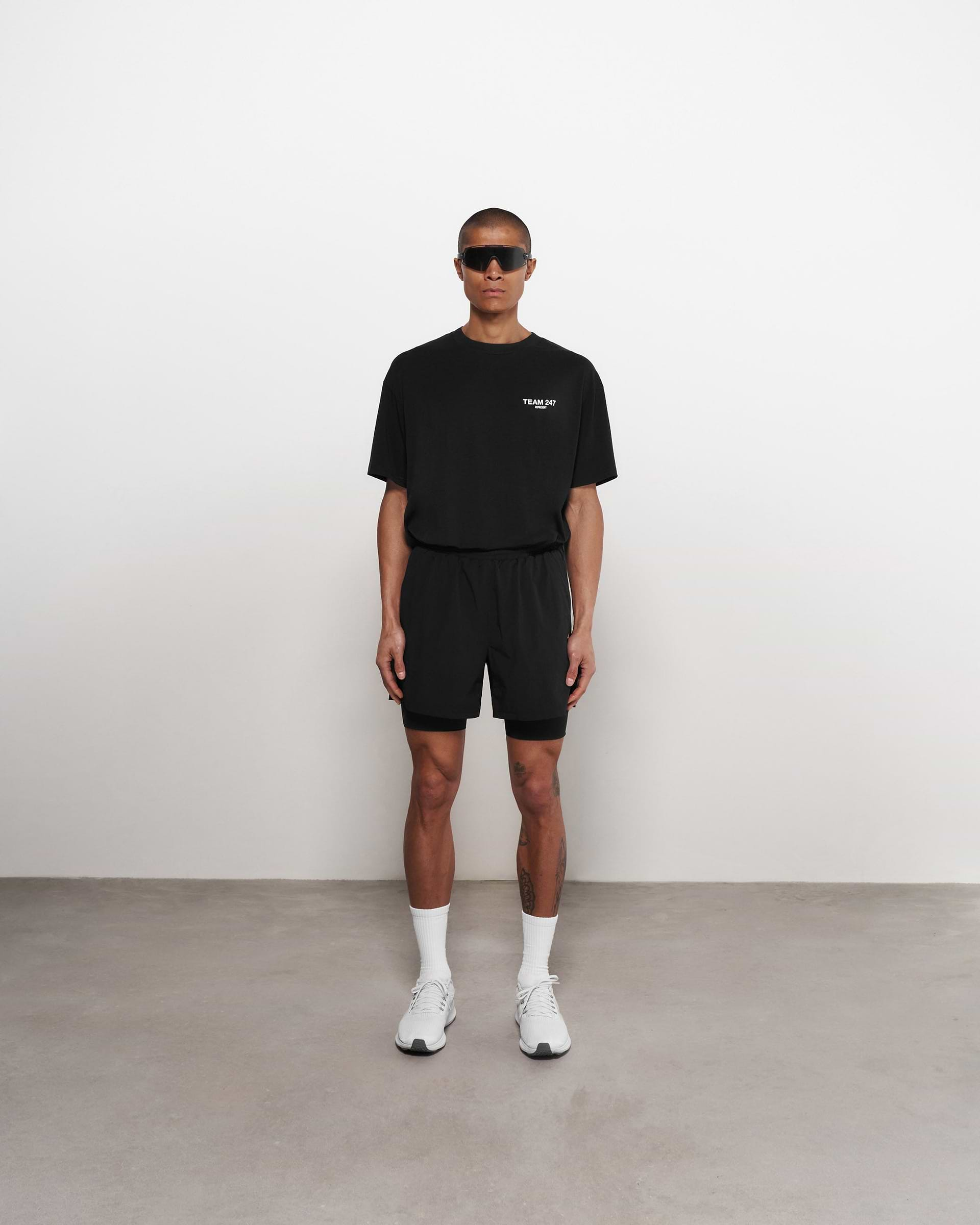 Team 247 2-In-1 Shorts - Black