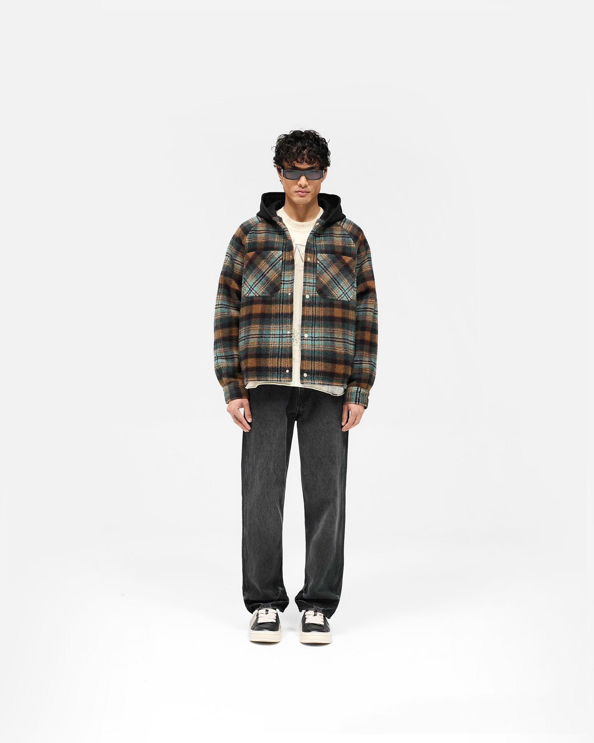 トップス 00s shadow check hooded shirt noroll Check Hooded Overshirt | Jackets & Outwear | REPRESENT