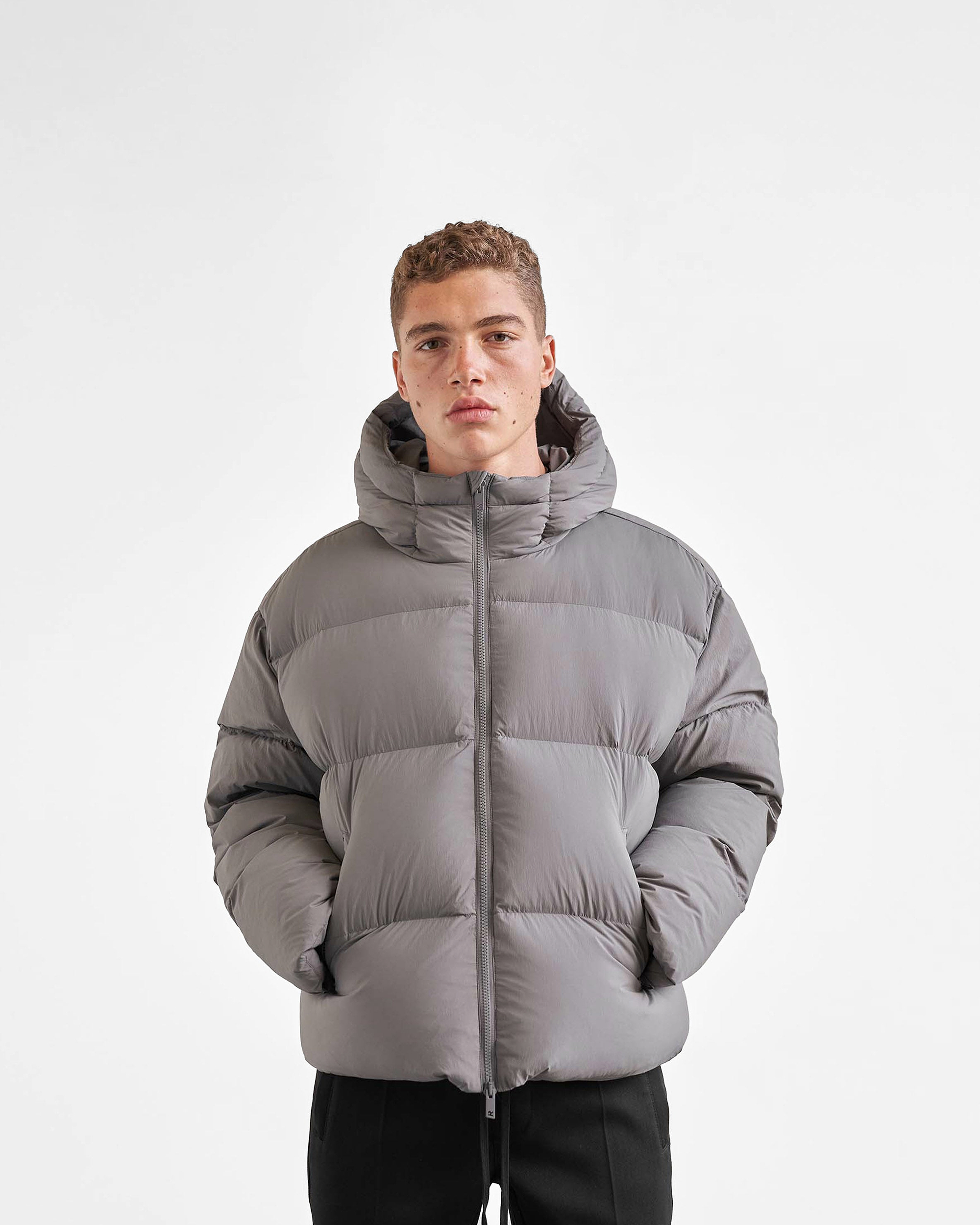 Hooded Puffer Jacket - Vapour Grey