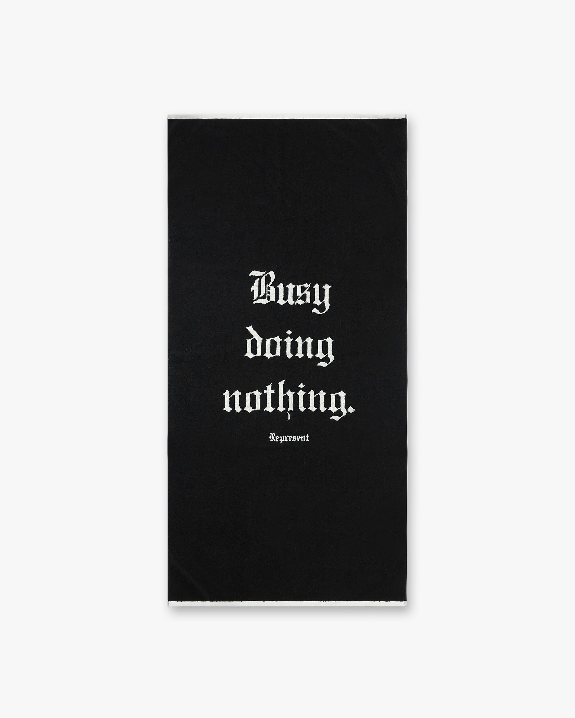 Busy Doing Nothing Beach Towel - Jet Black