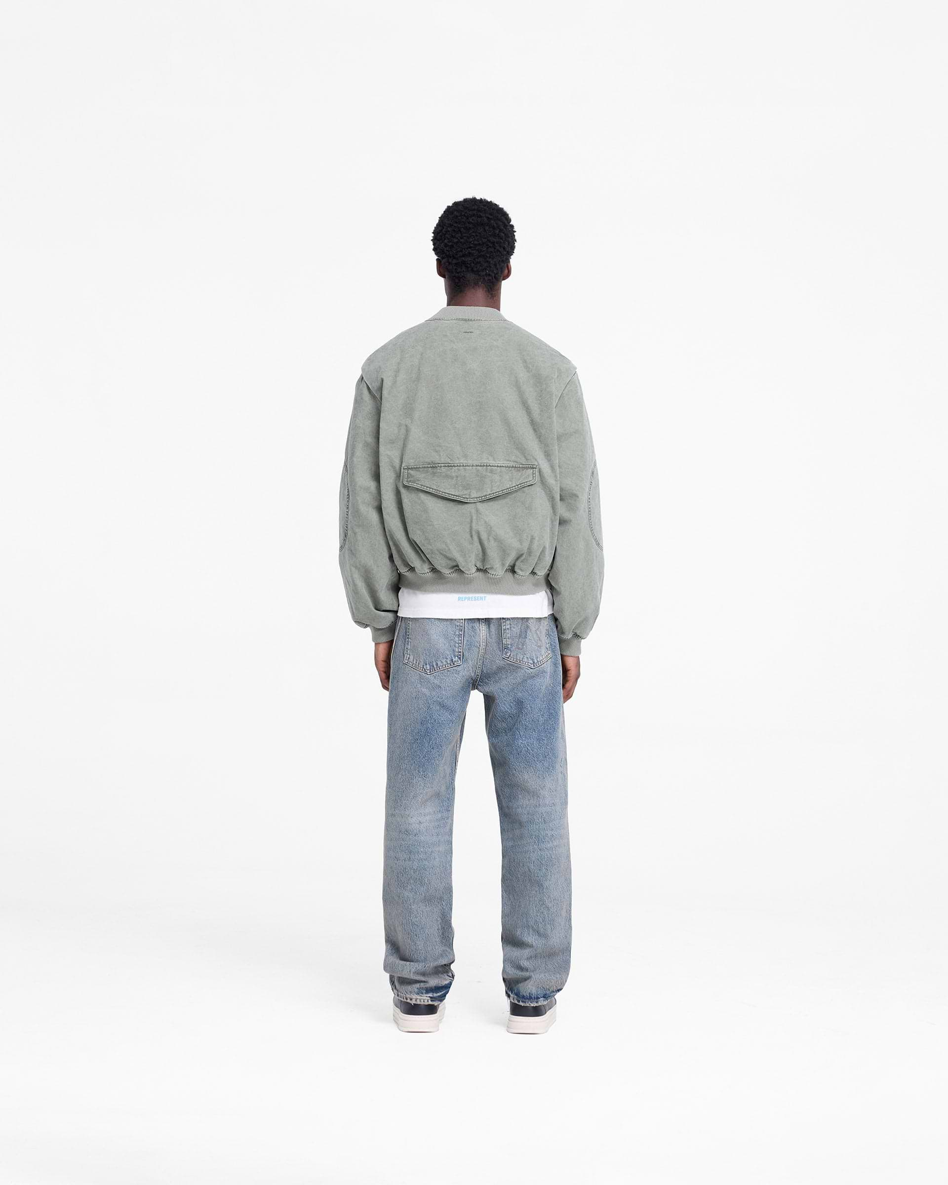 Inset Sleeve Bomber - Khaki