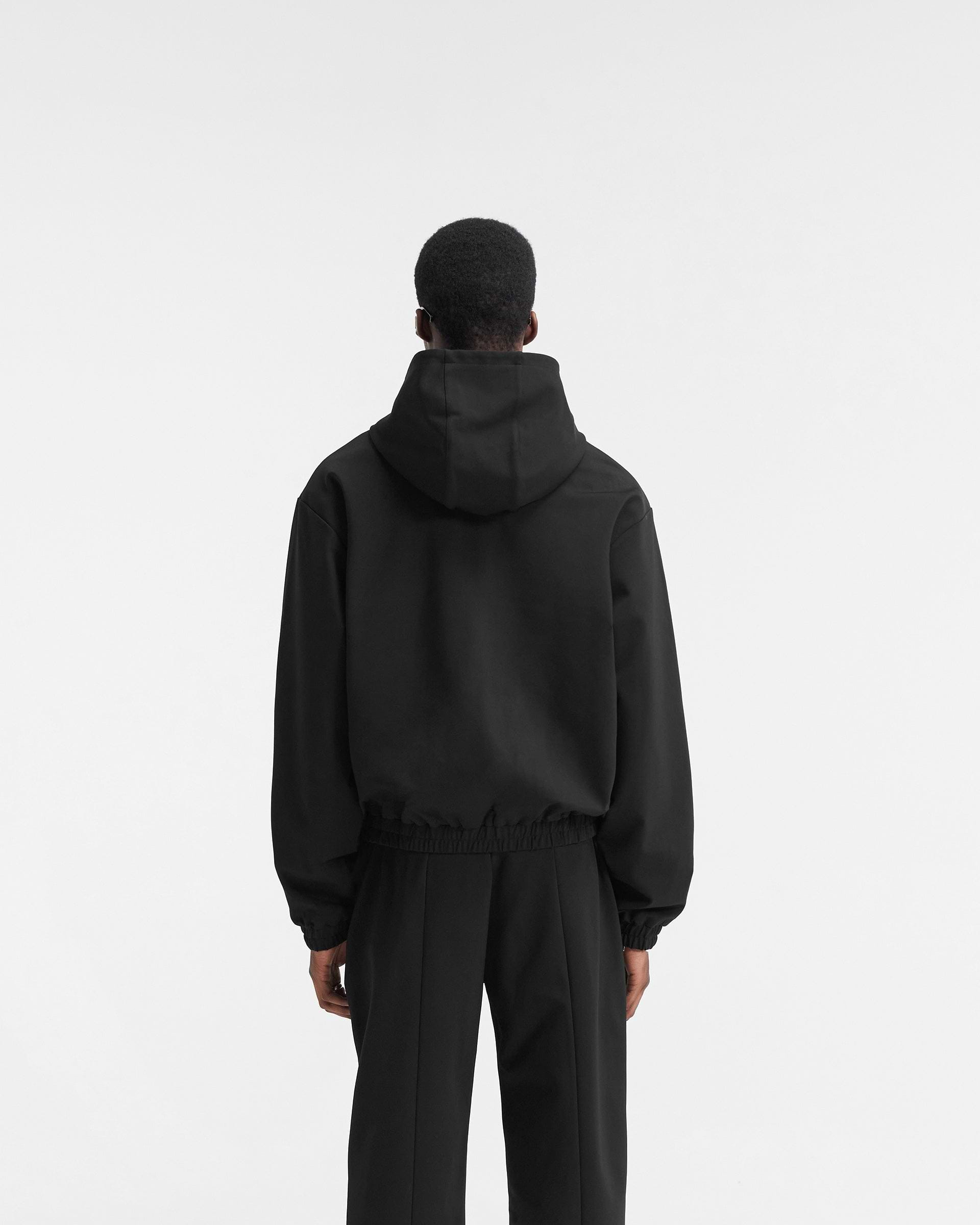 Hooded Tracksuit Jacket - Black