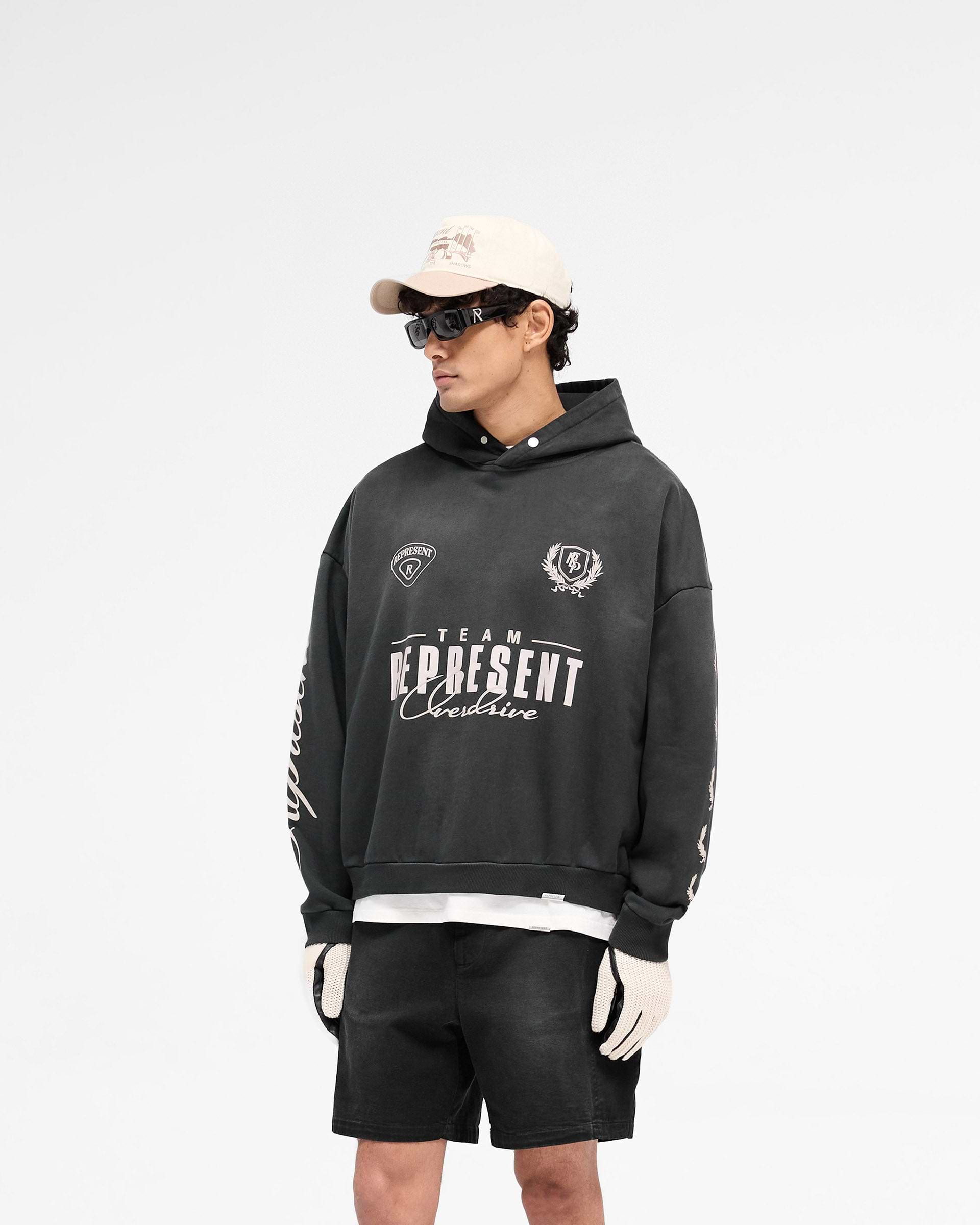 World Championship Hoodie - Stained Black | REPRESENT
