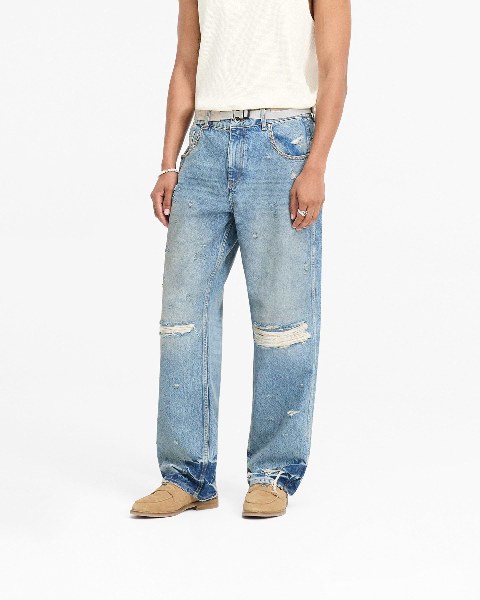 Represent X Duke + Dexter Baggy Denim - Mechanic Blue