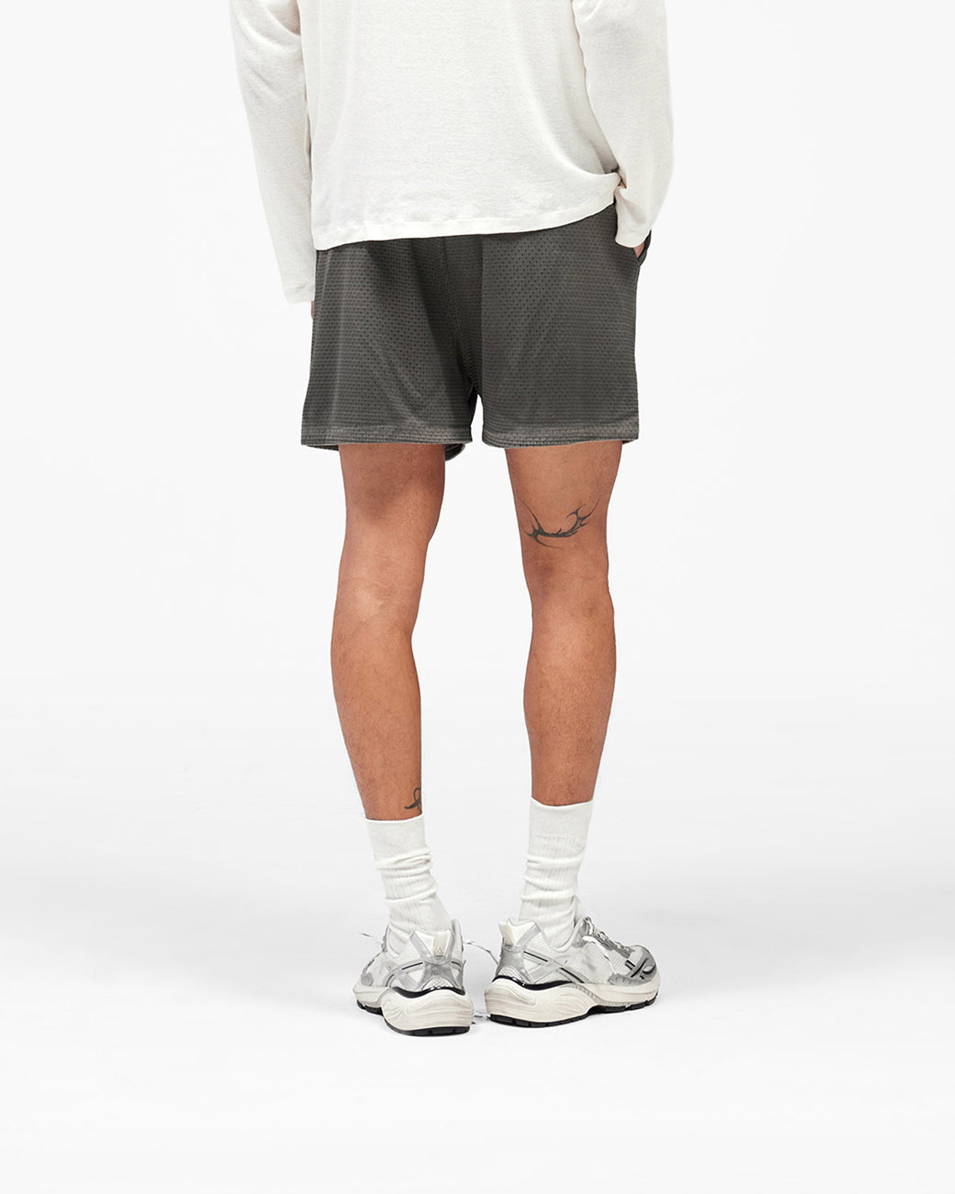 Washed Mesh Shorts - Vintage Khaki