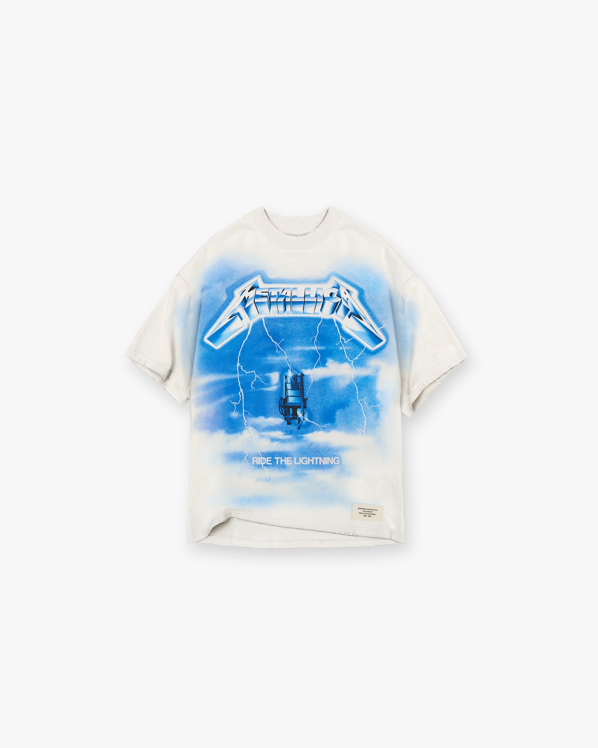 Represent X Metallica™️ Ride The Lightning T-Shirt - Flat White