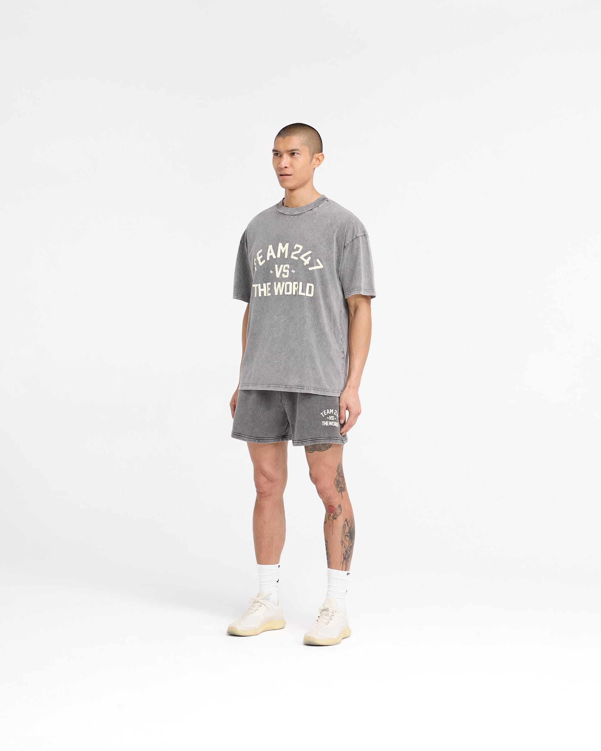 247 Vs The World Jersey Shorts - Pewter