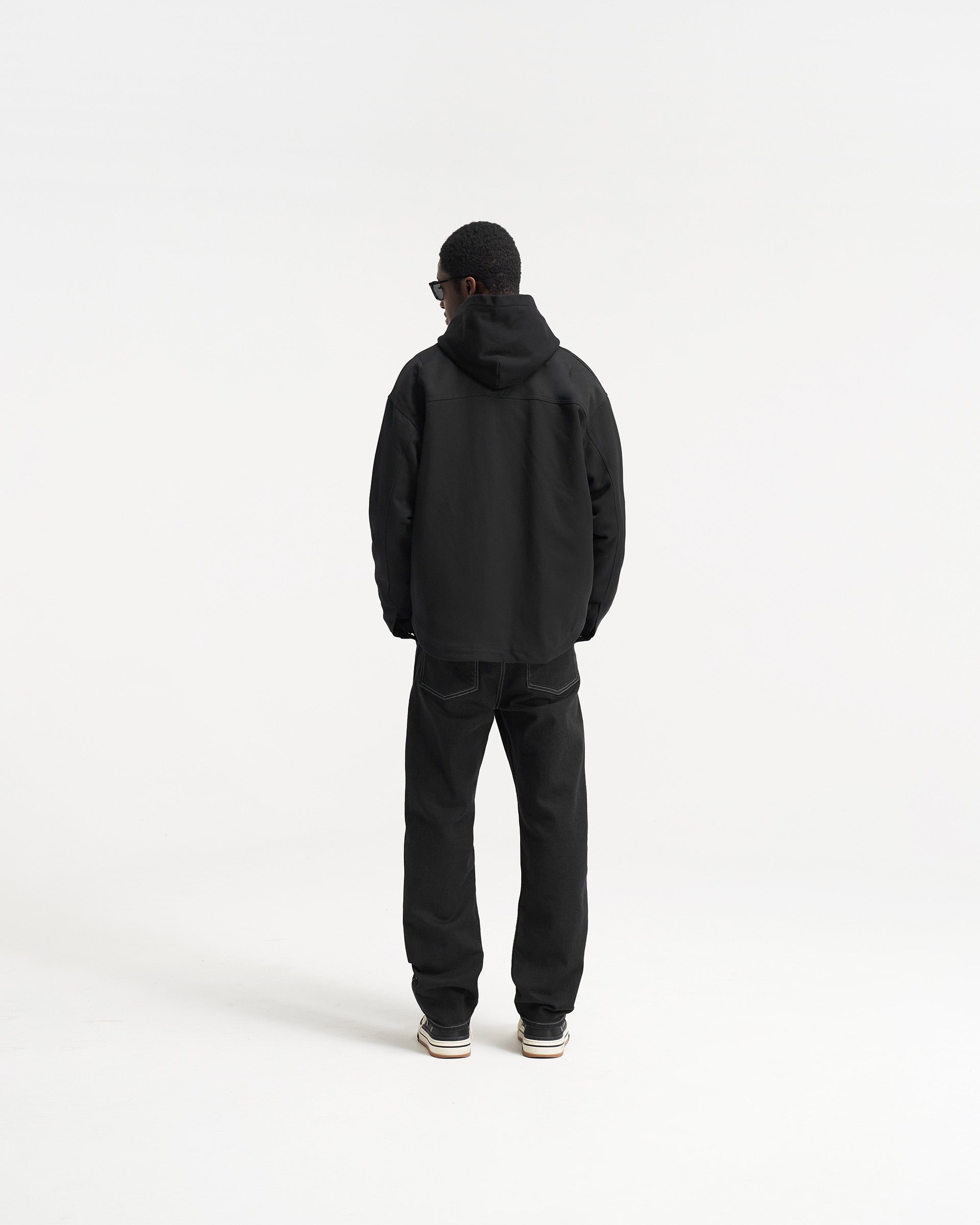 Heavy Zip Overshirt - Black