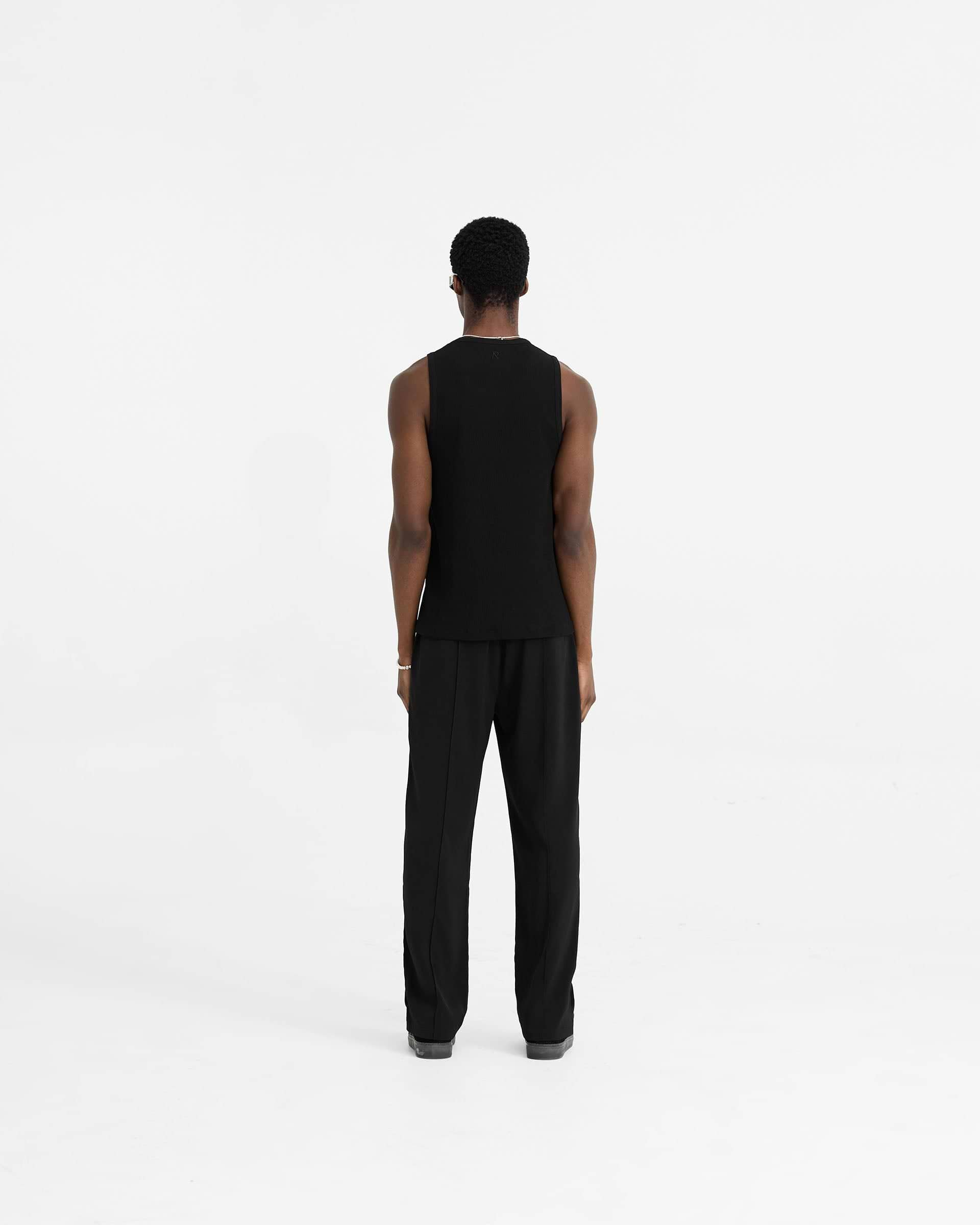 Initial Rib Vest - Black