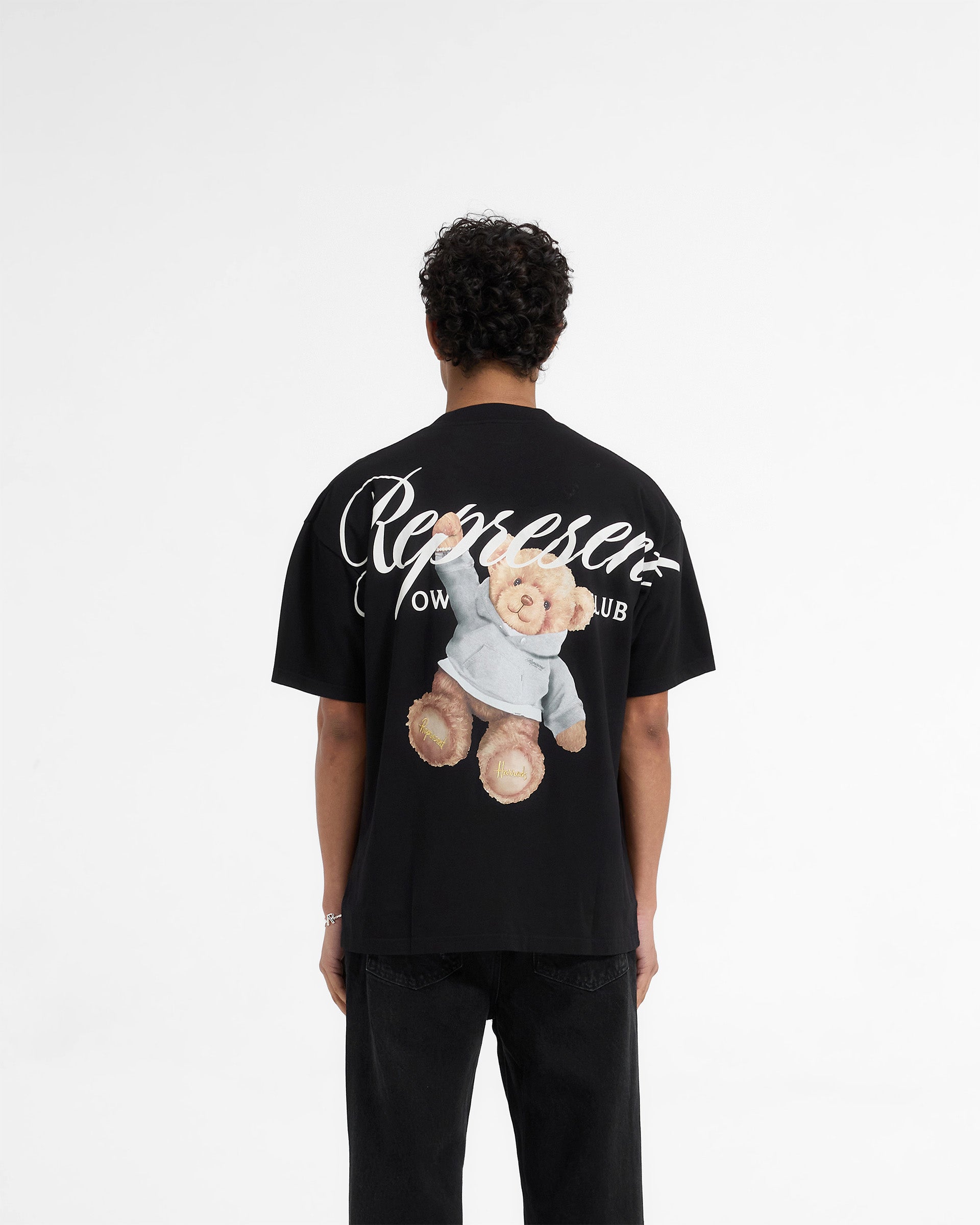 Represent X Harrods Bear Owners Club T-Shirt - Jet Black