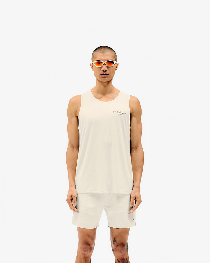 Team 247 Run Vest - Cream