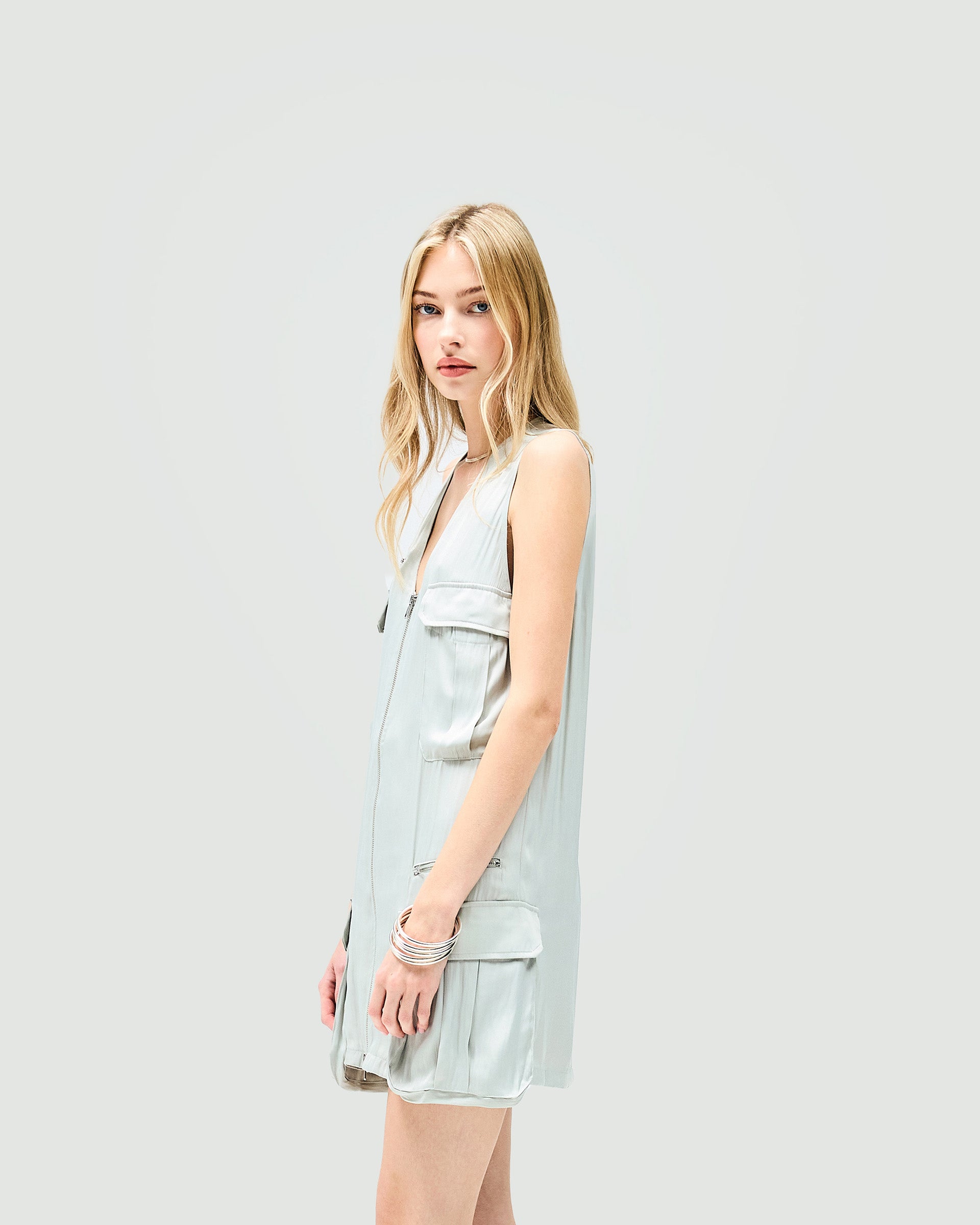 Adrenaline Mini Dress - Basil