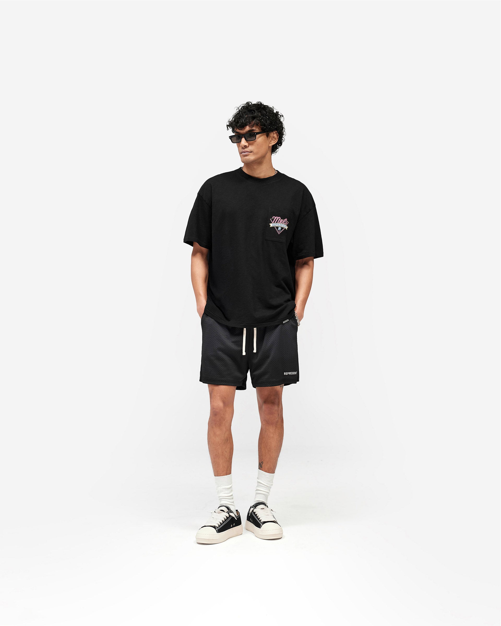 Washed Mesh Shorts - Washed Black