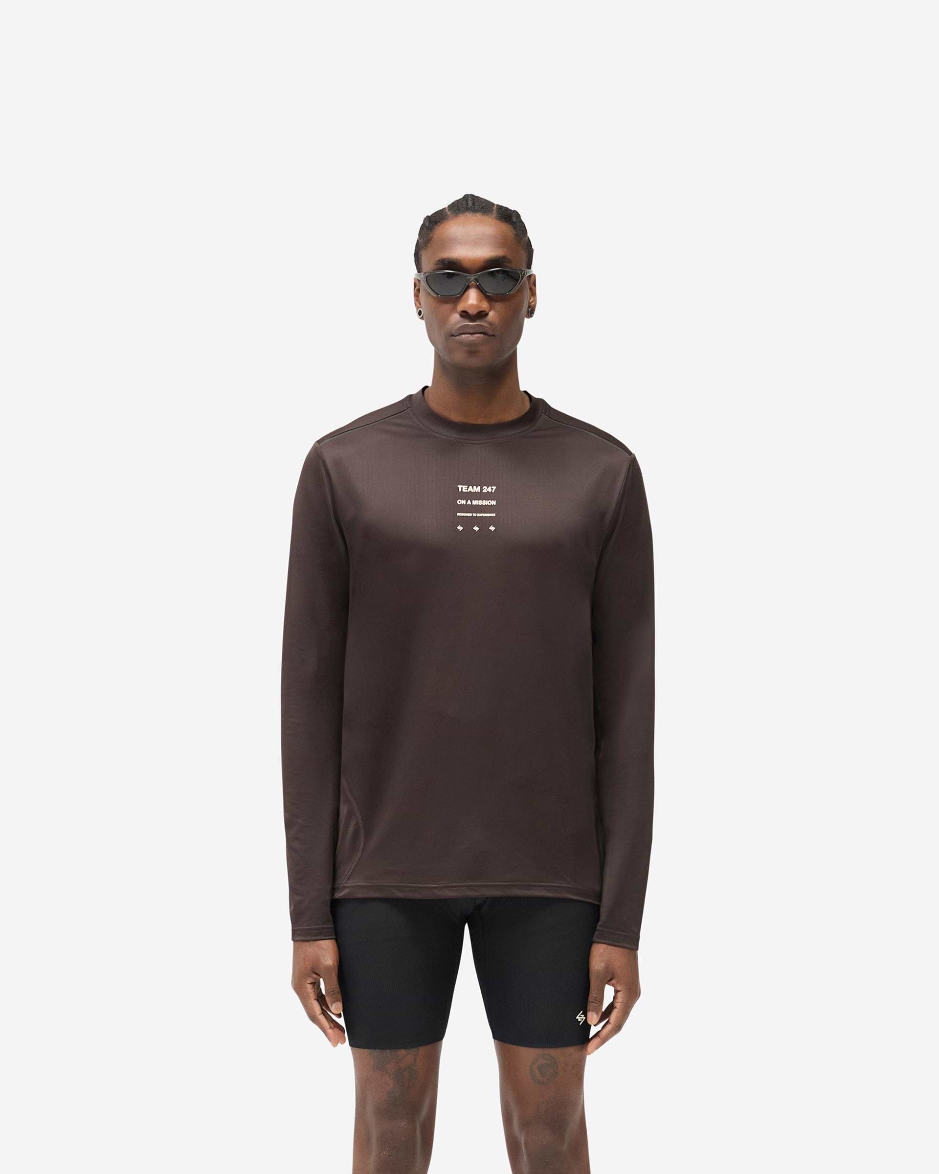 Chocolate 247 Trail LS Tee | 247 Running T-Shirt | REPRESENT
