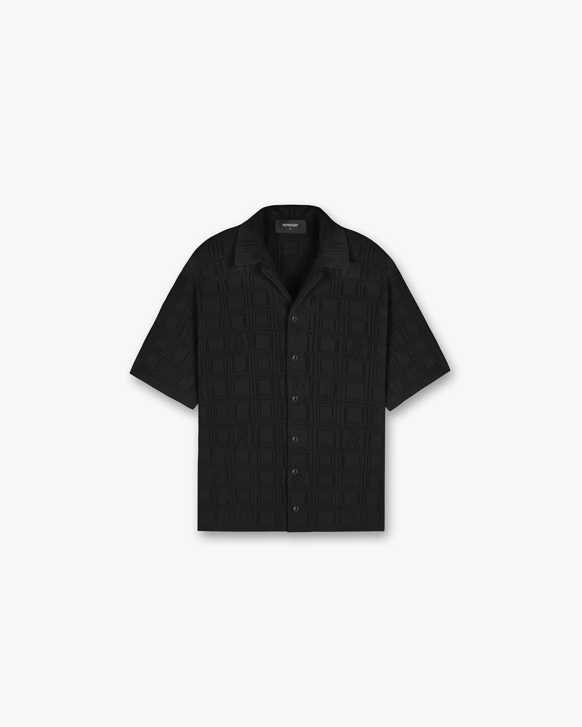 Lace Knit Shirt - Black
